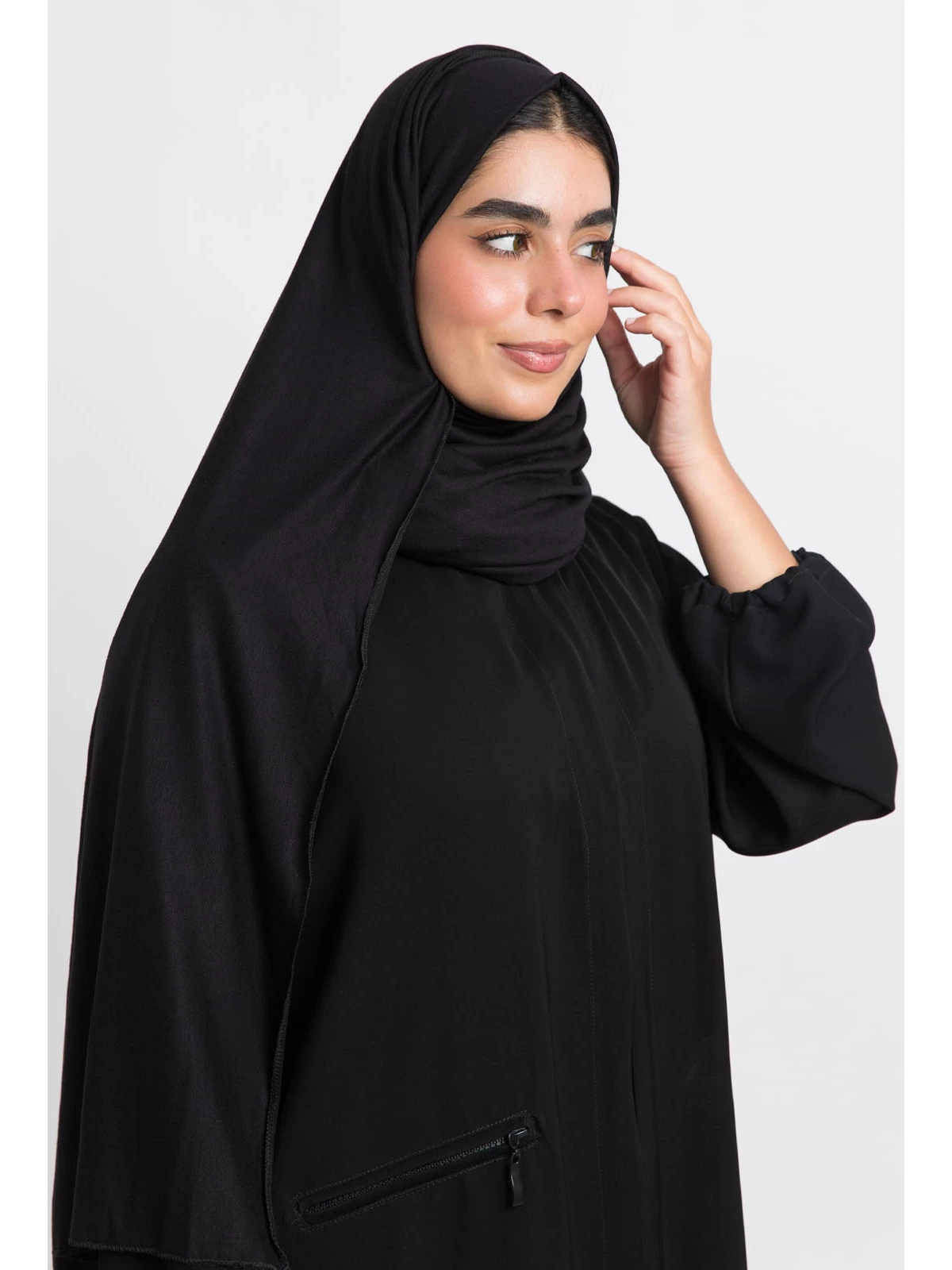 Black Cotton Jersey Tarha