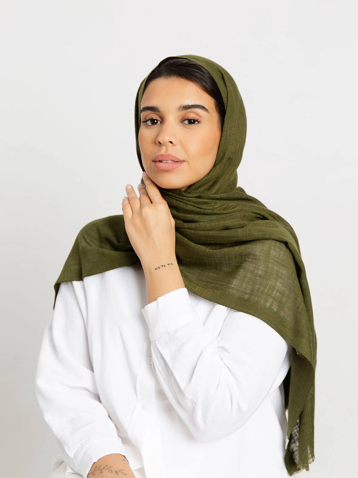 Olive - Cotton Flam Tarha