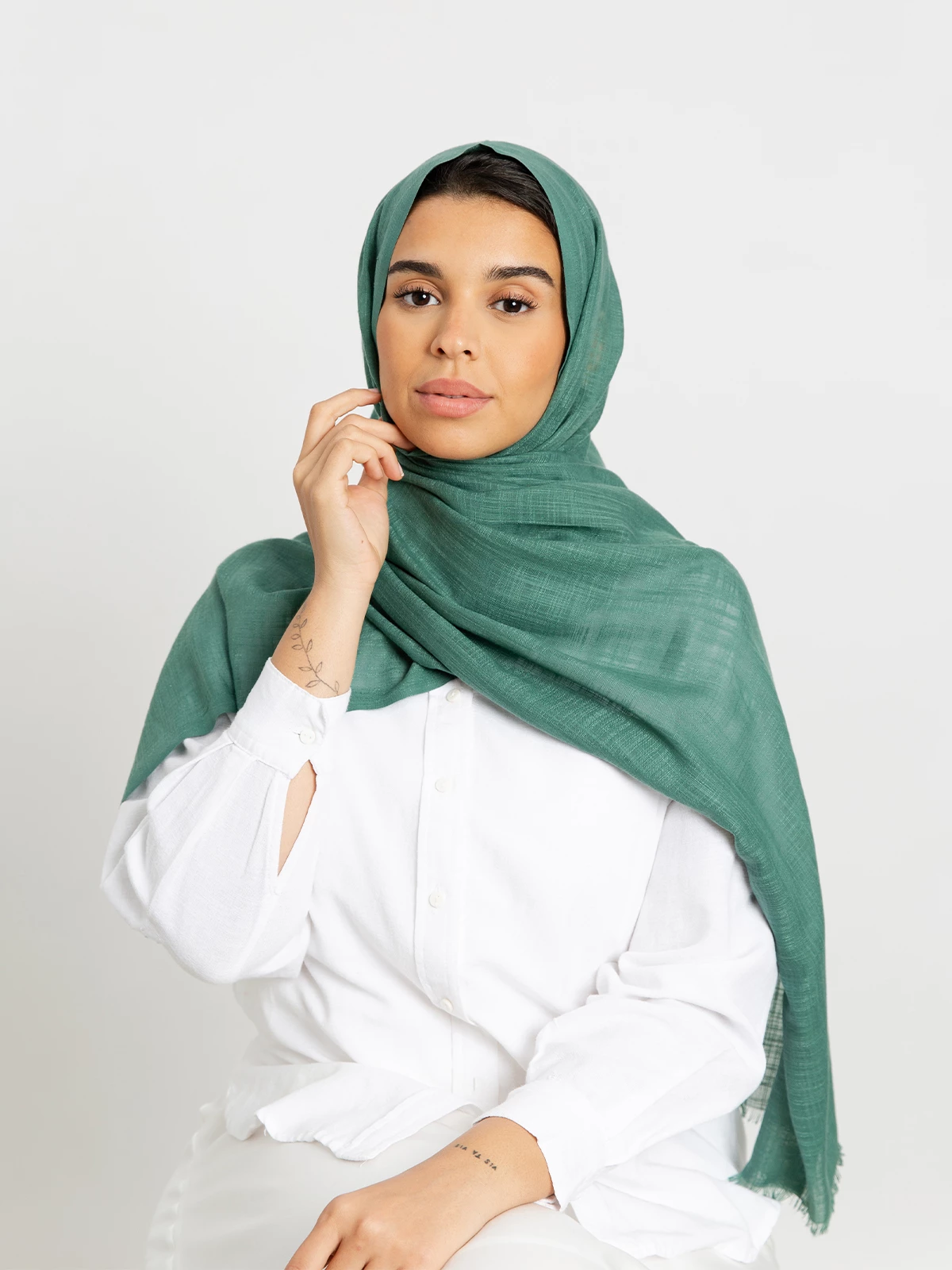Pale Green - Cotton Flam Tarha