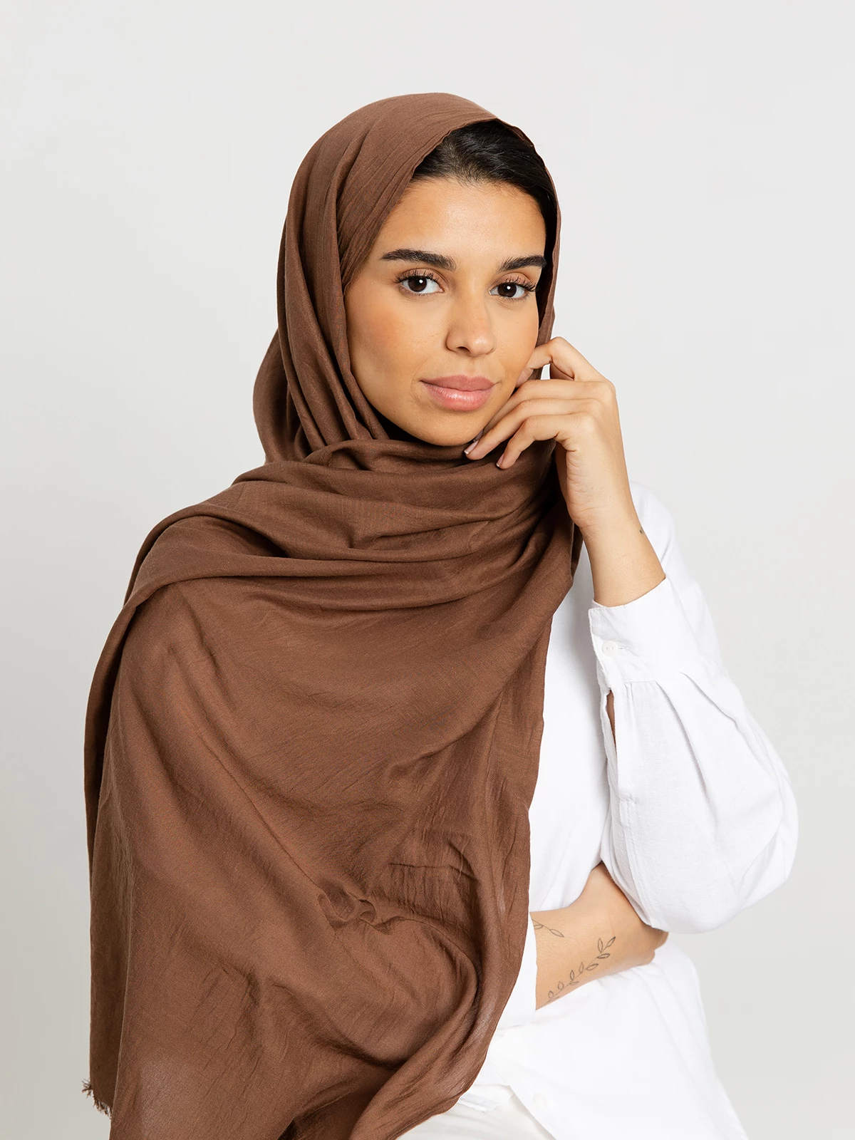 Brown - Light Cotton Tarha