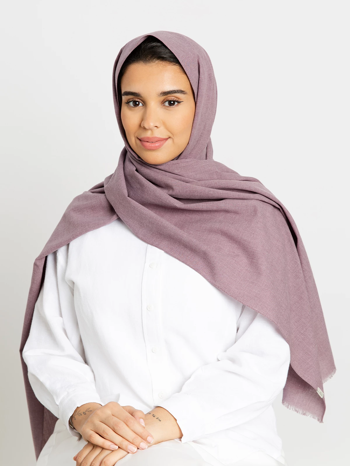 Purple - Plain Cotton Tarha