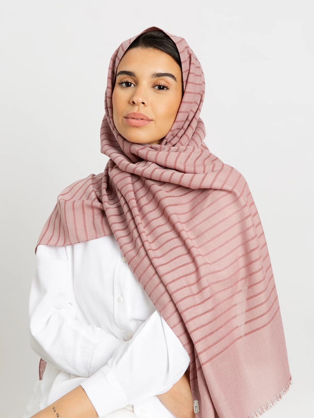 Rosewood - Cotton Striped Tarha