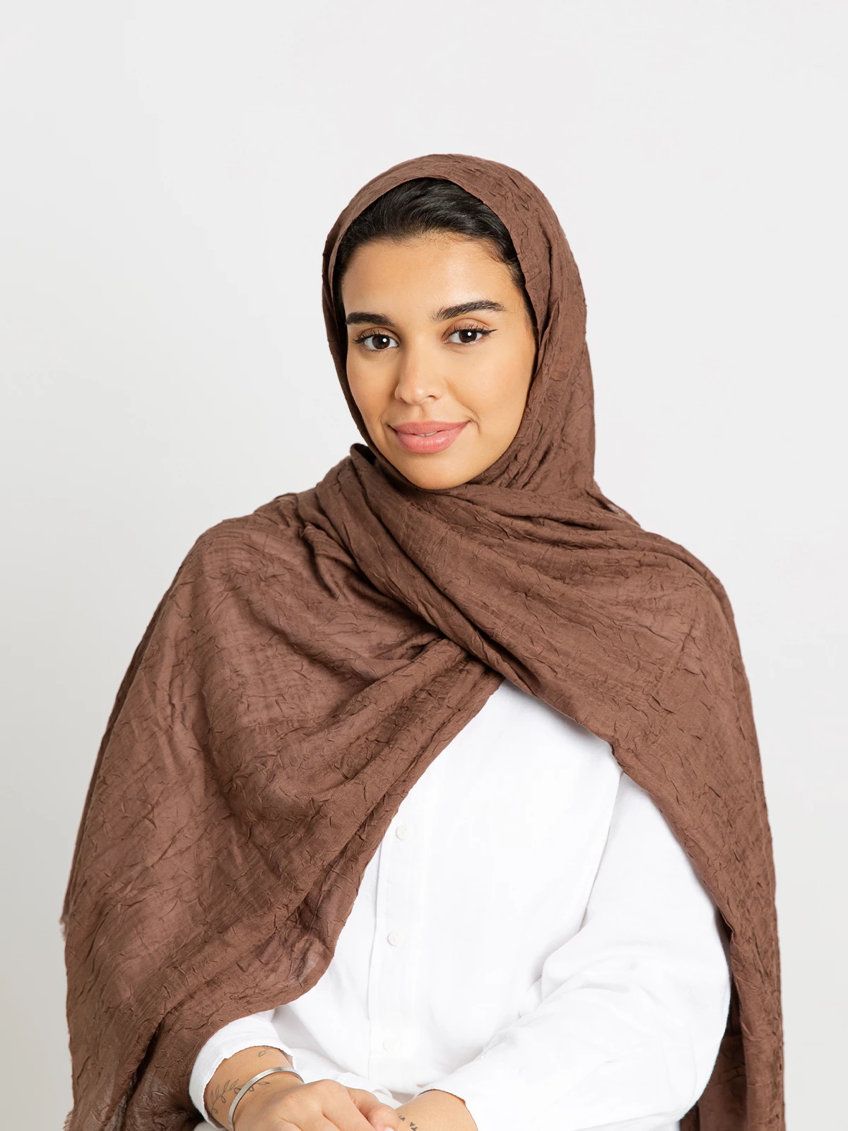 Brown - Plain Wrinkled Tarha