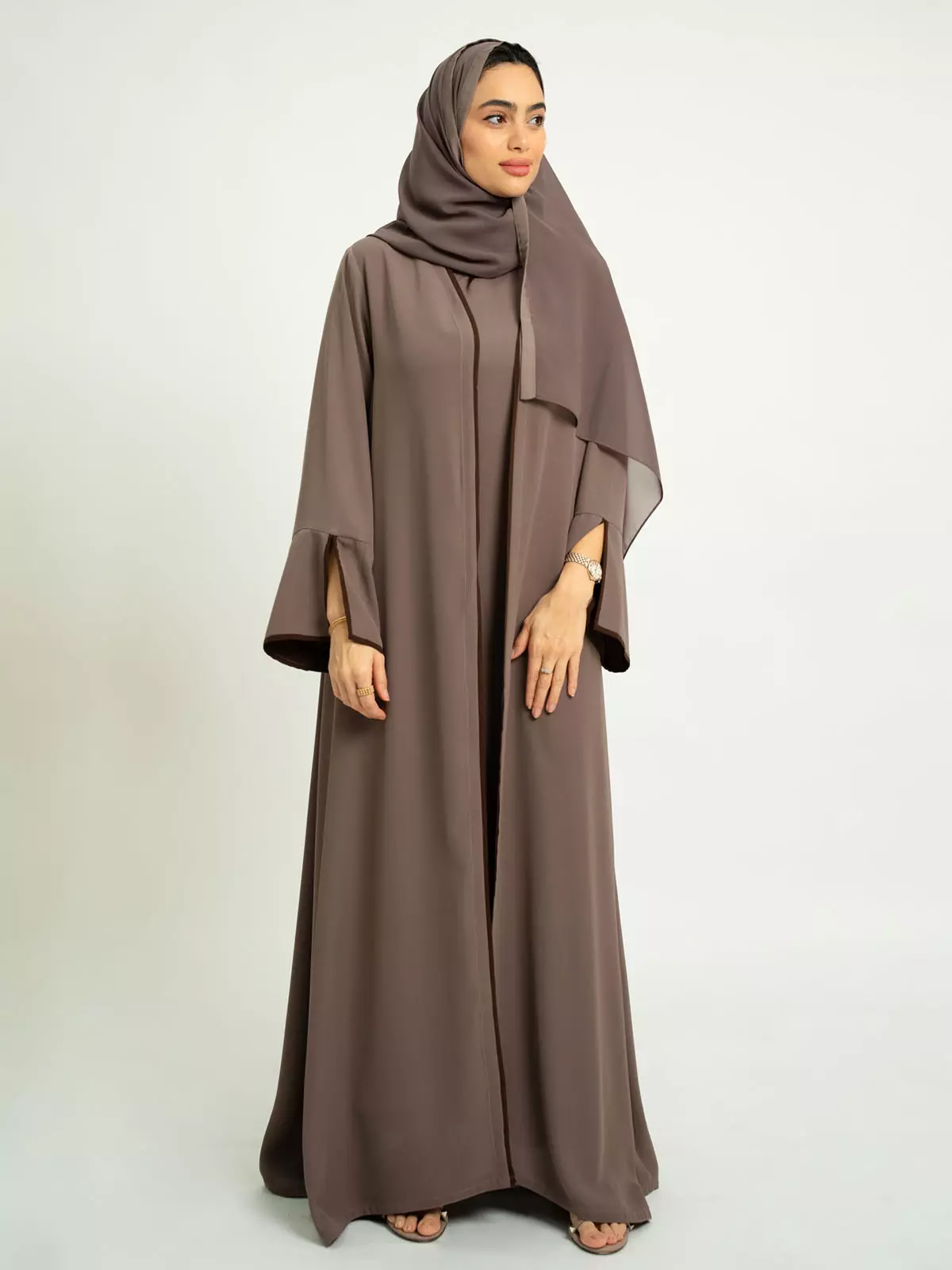 slim fit dress slacks Girls Lace Trim Kaftan Dress main image 1