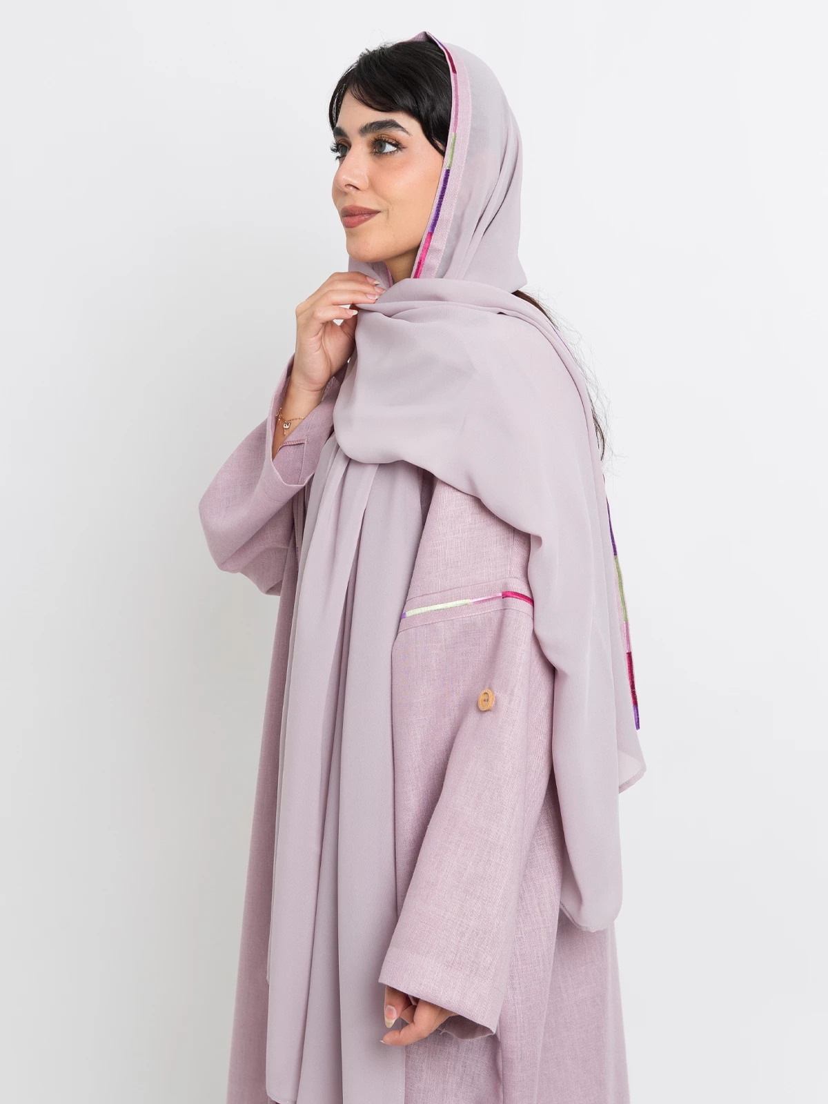 Pink Rainbow Bohemian Abaya