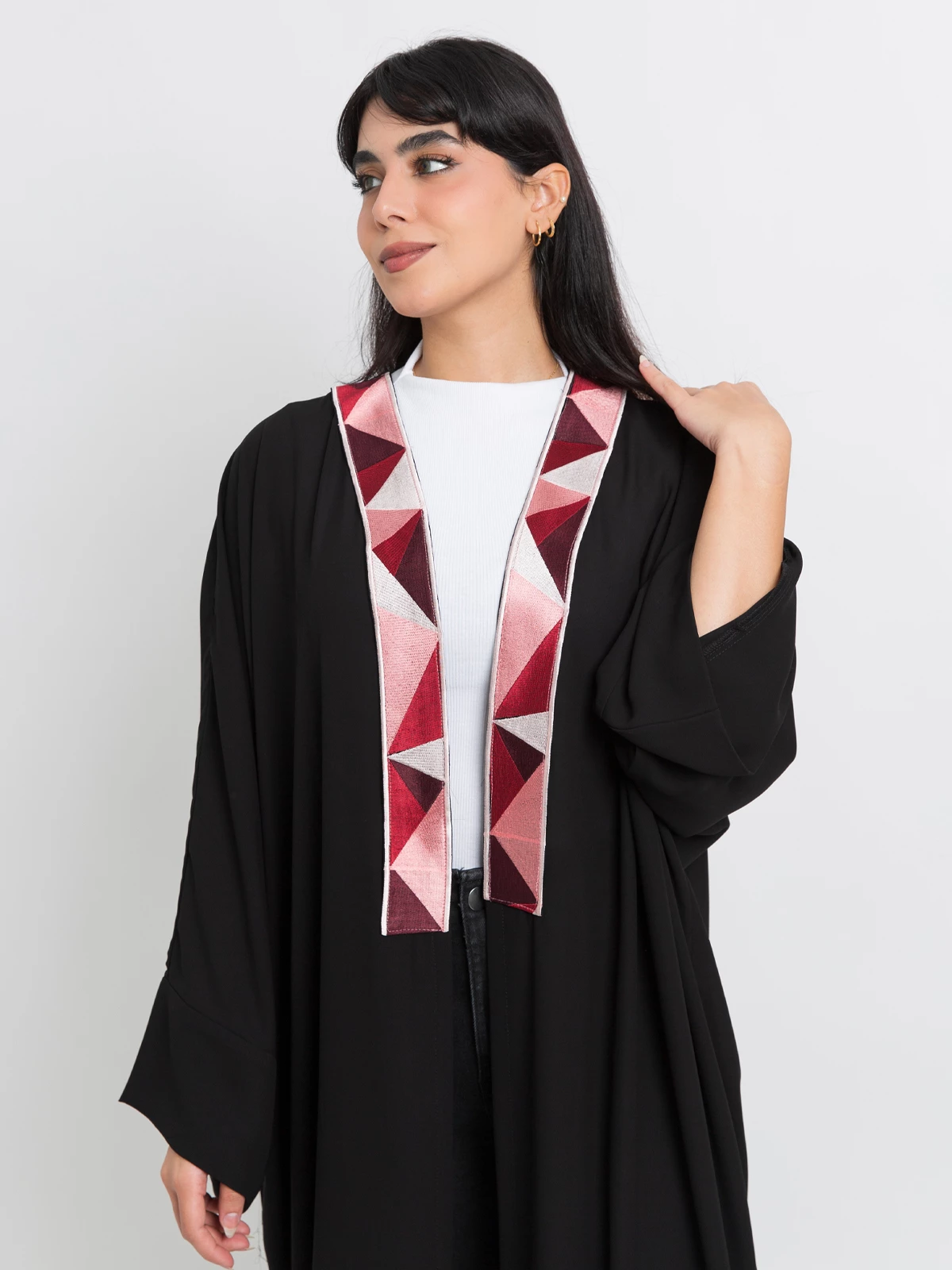  Ruby Mosaic Black Abaya