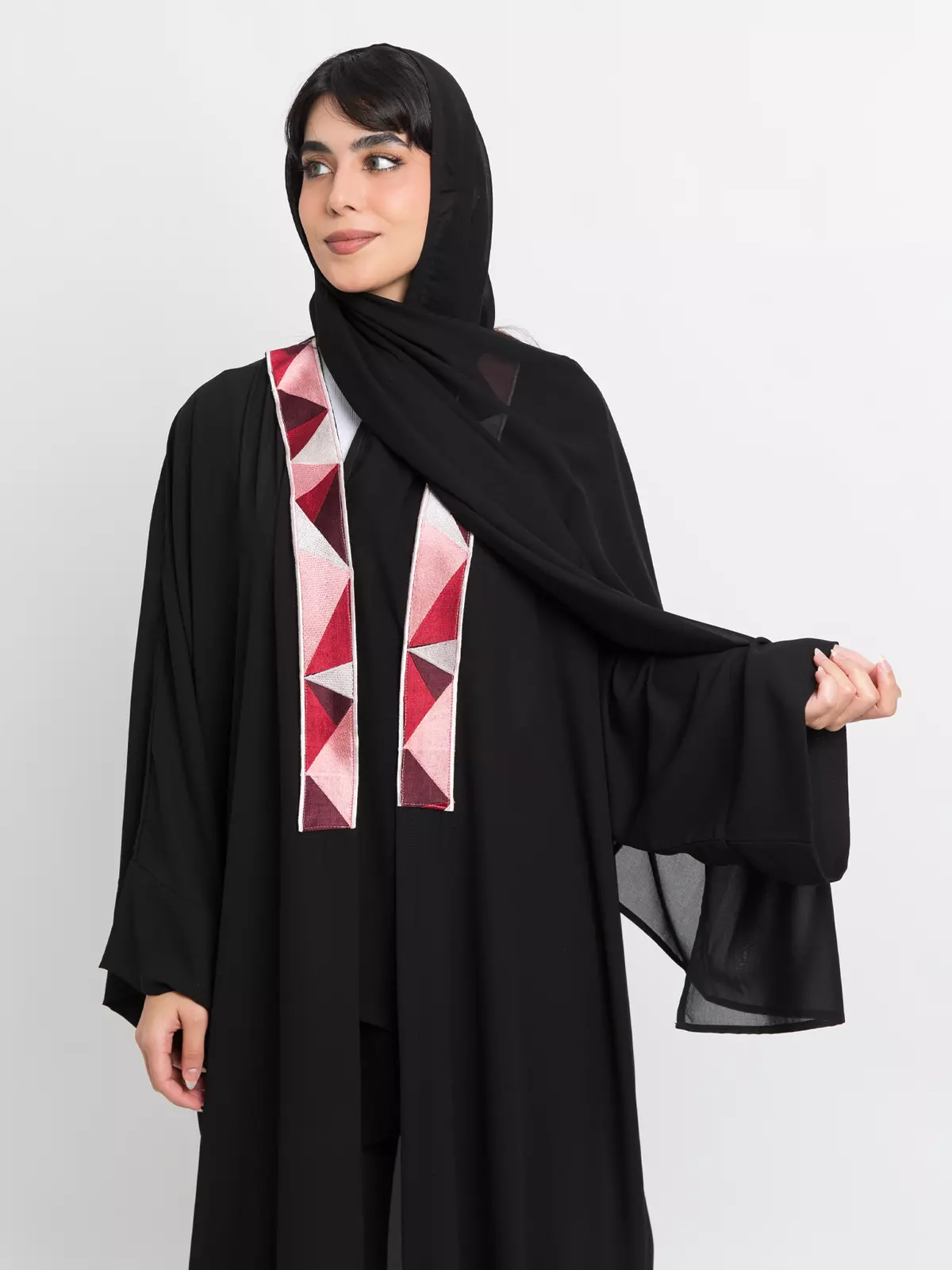 Ruby Printed Abaya