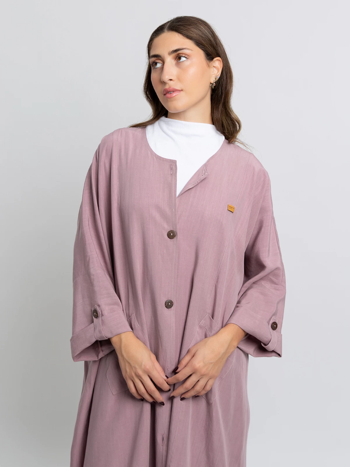Pink Hoodie-Less Abaya