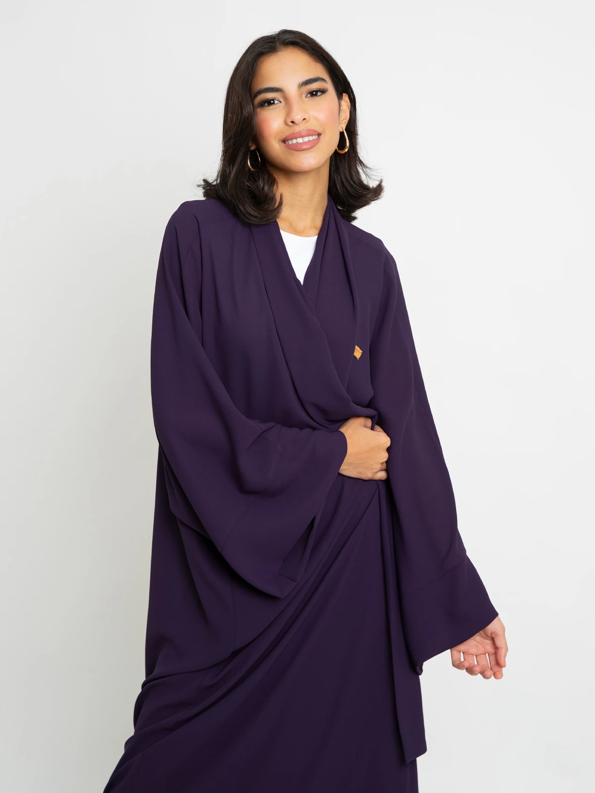 Mauve Flowstyle Abaya