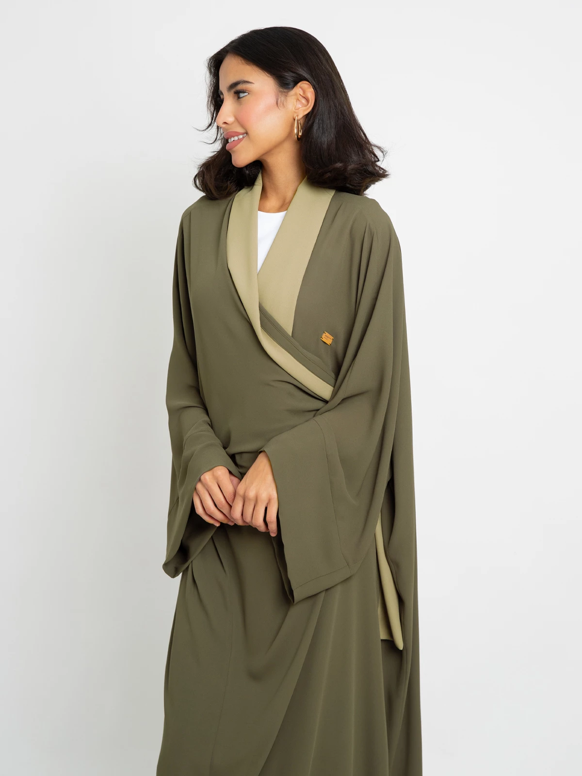 Shades of Olive Flowstyle Abaya