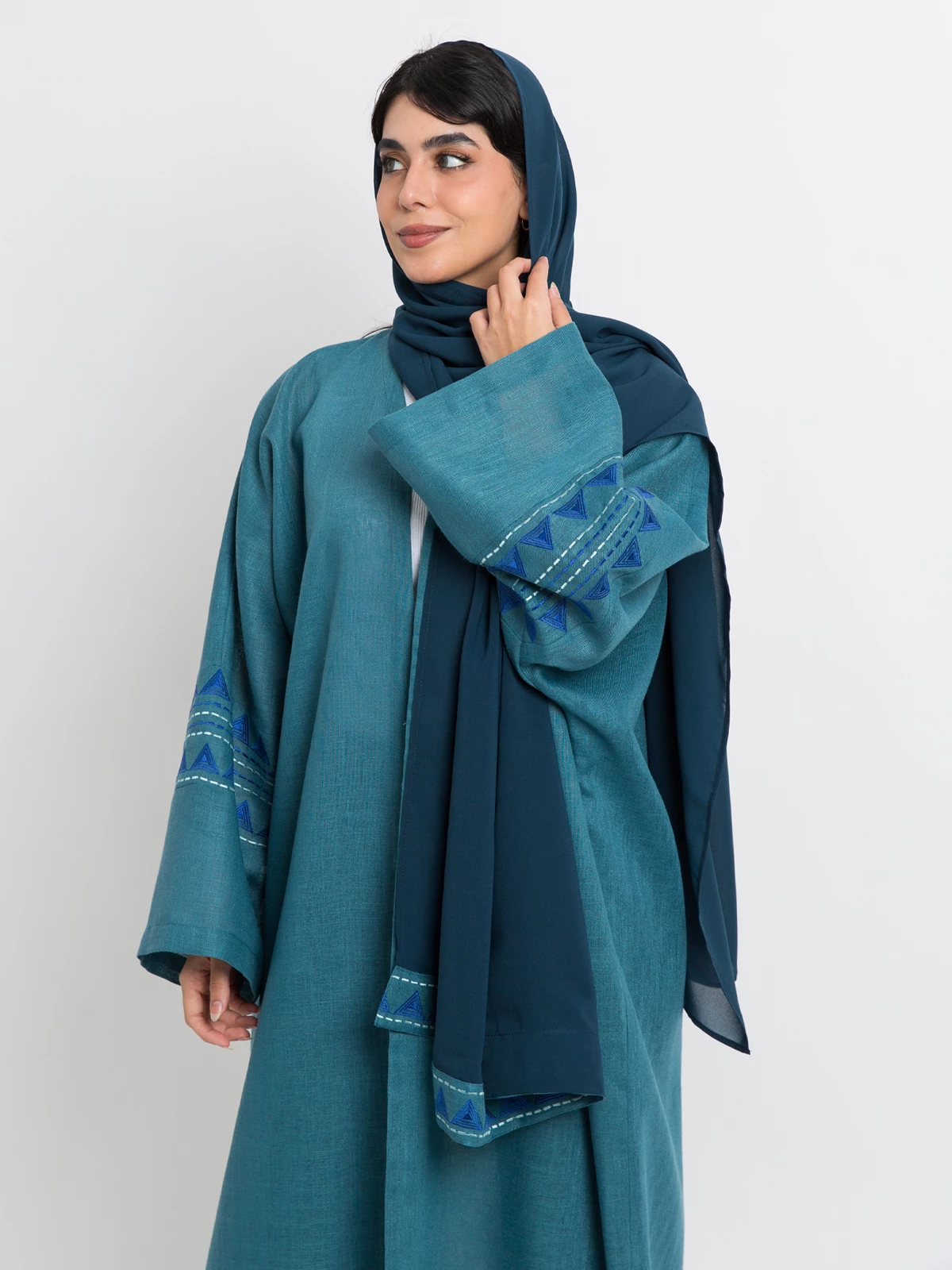 Teal Triangles Tango Abaya
