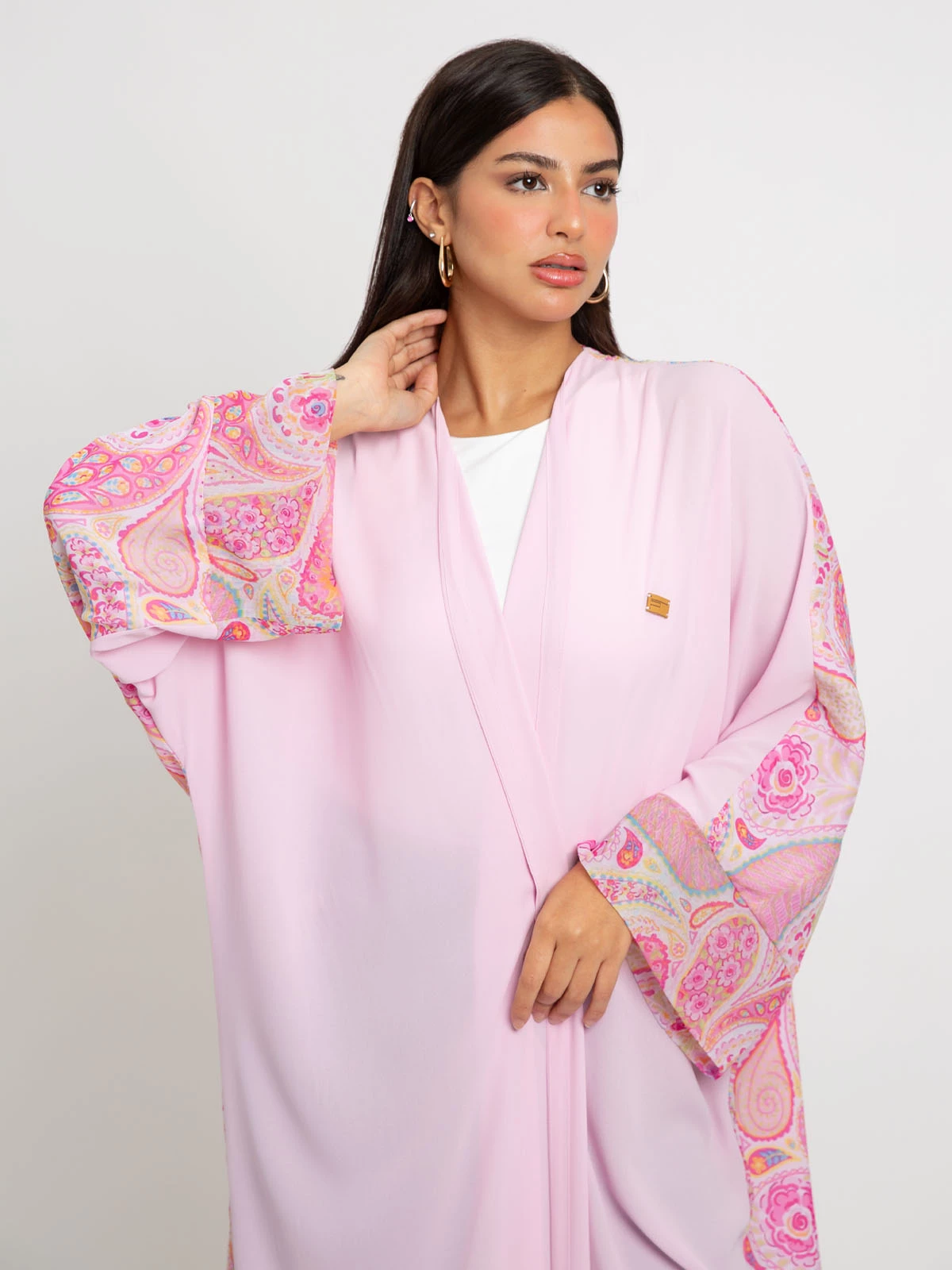 Rose Water Drops Wide-fit Abaya