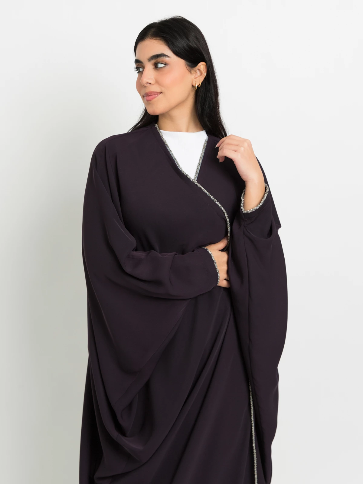 Glam Lilac Bisht Abaya