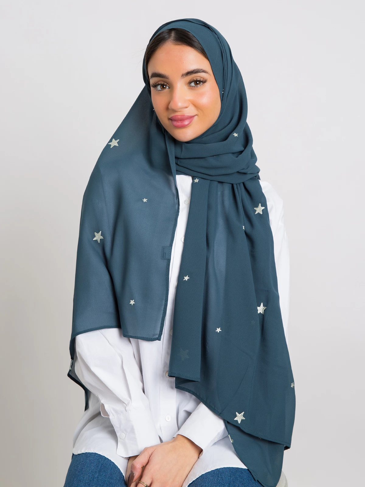 Teal Starry Sprinkle Tarha 