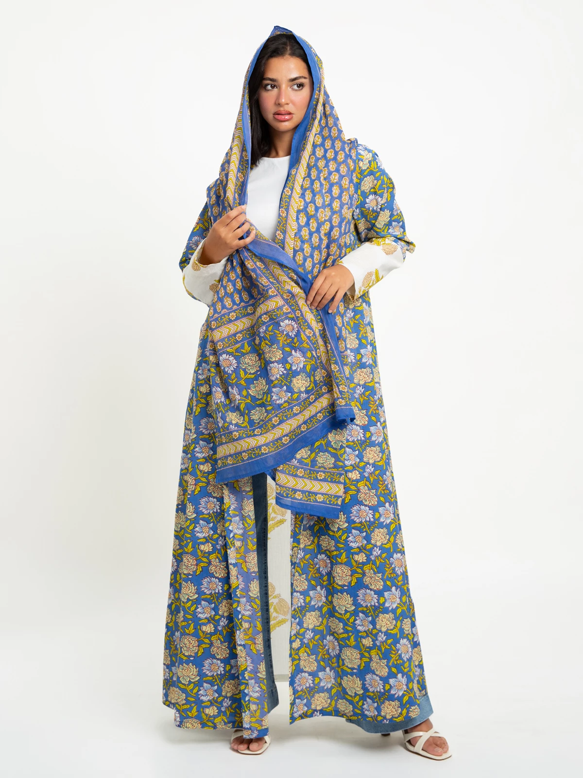 Blue Zest A-Cut Abaya
