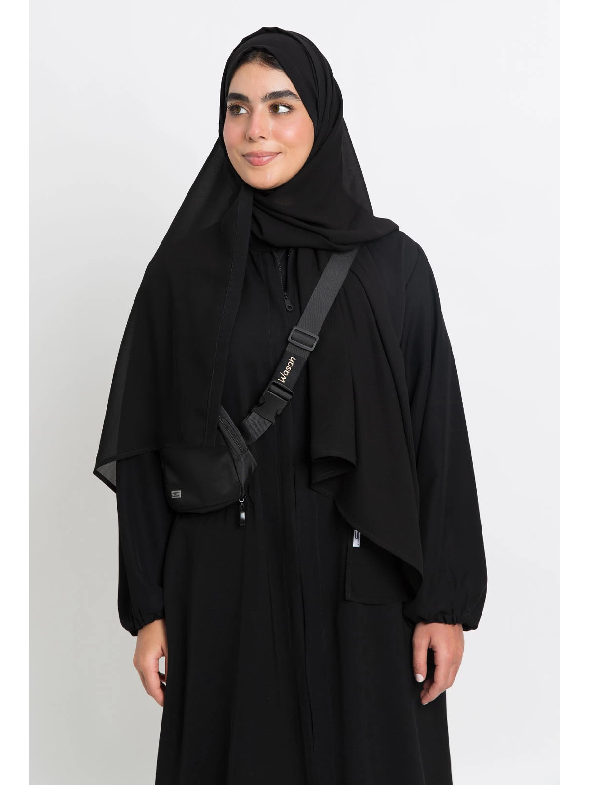 Black Zipper Hajj Abaya Package