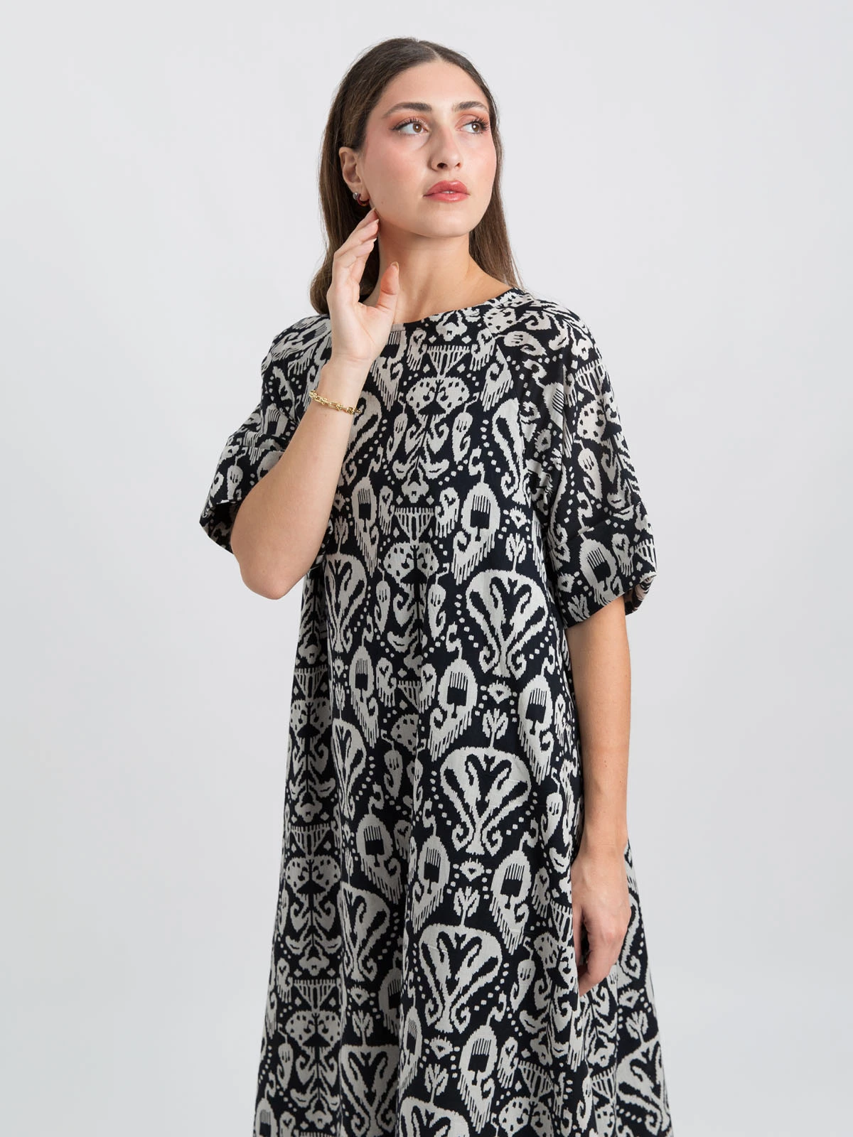 Boho Chrome Half Cloche Jalabiya