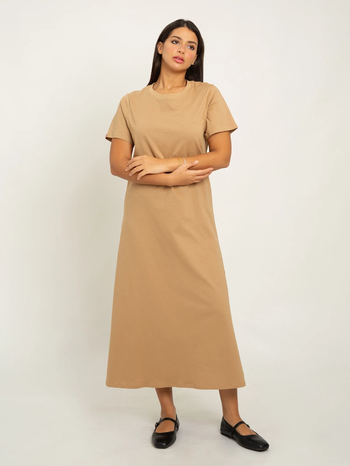 Mocha Long T-shirt Dress