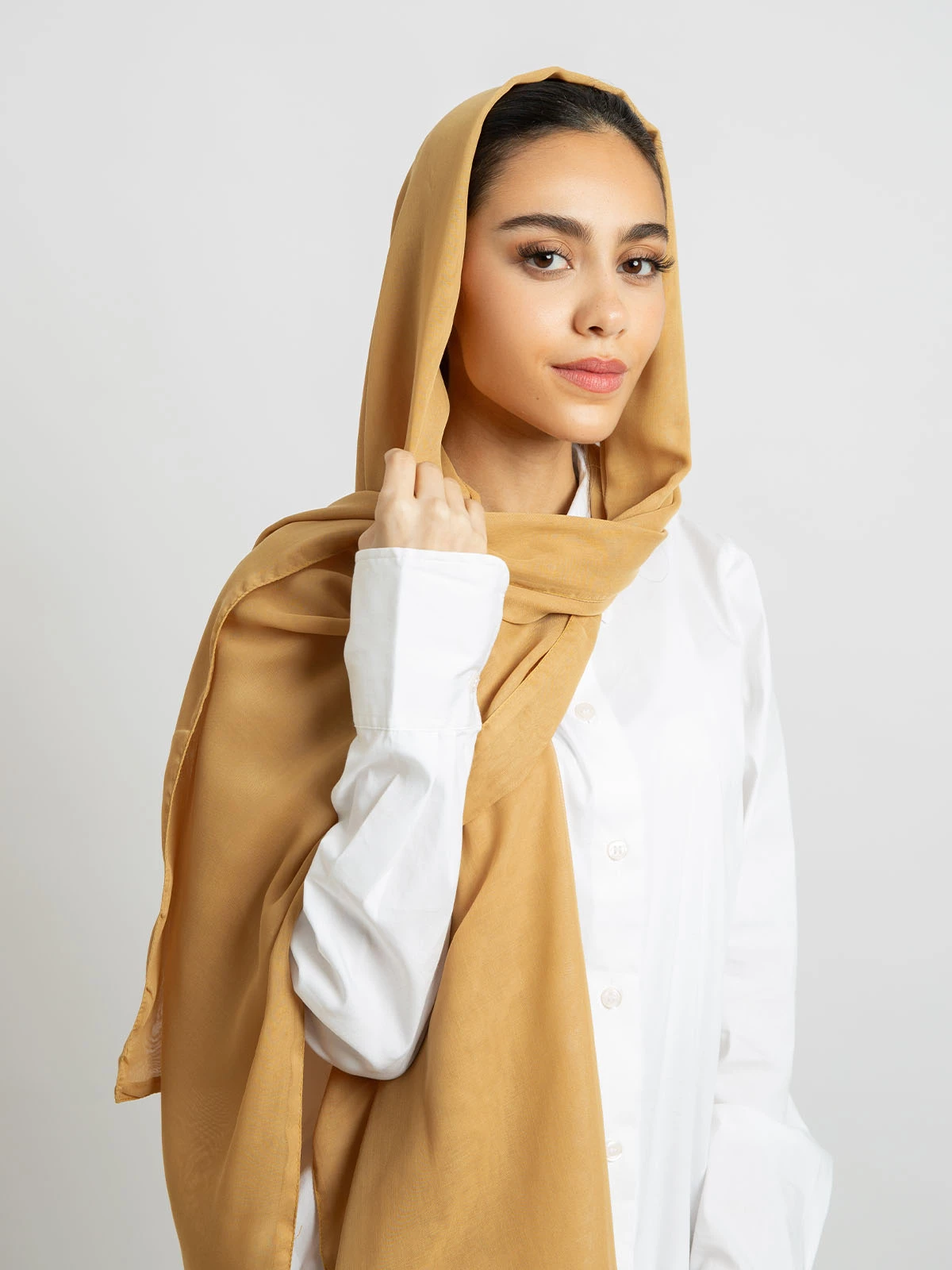 Golden Beige - Plain Voile Tarha