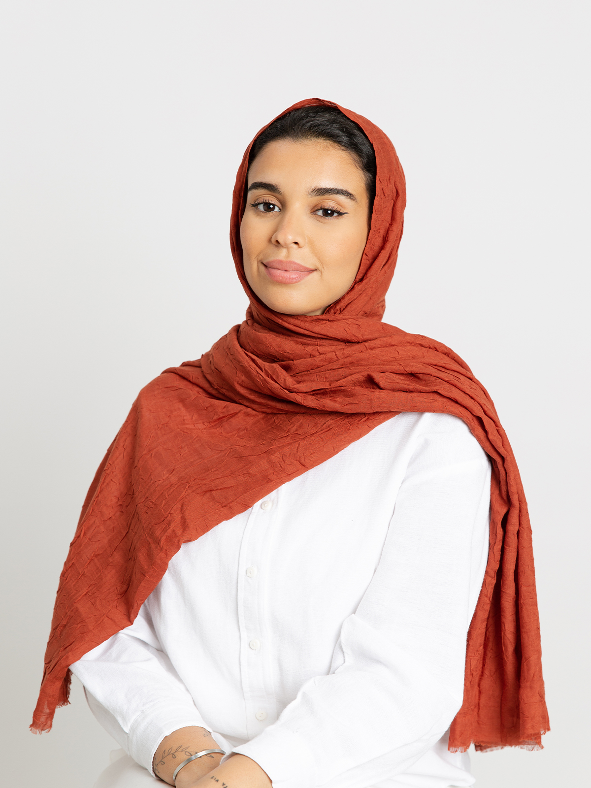 طرحة سادة مجعدة - طوبي