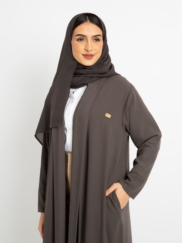 Gray colour abaya best sale