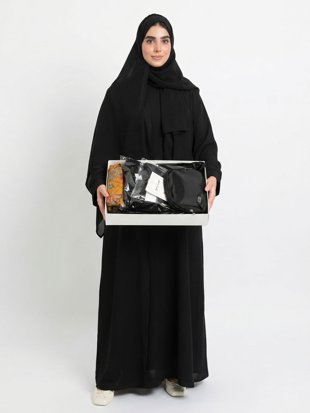 Black A Cut Umrah Abaya Package