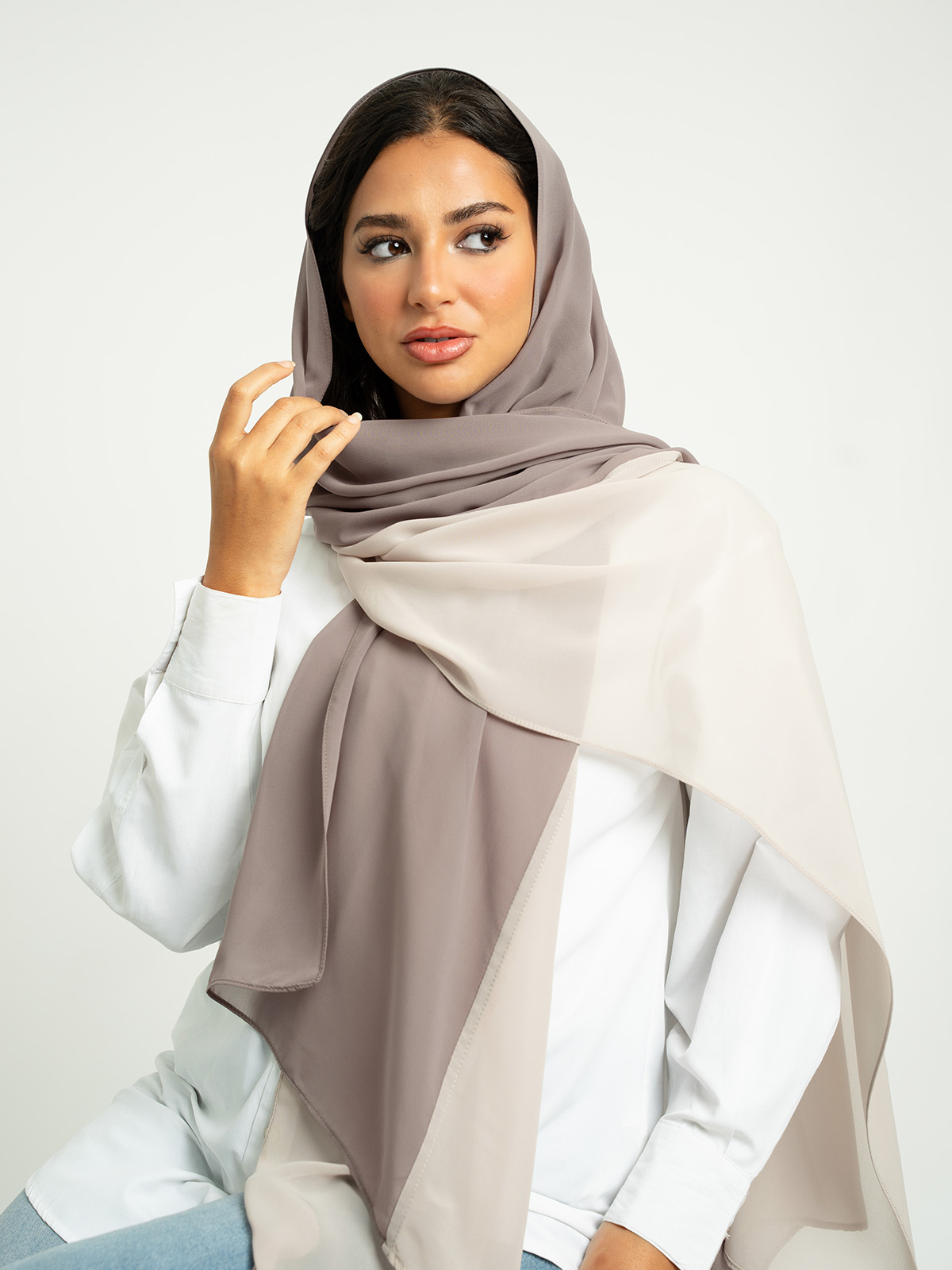 Sandy Brown Half-Half Laser Tarha