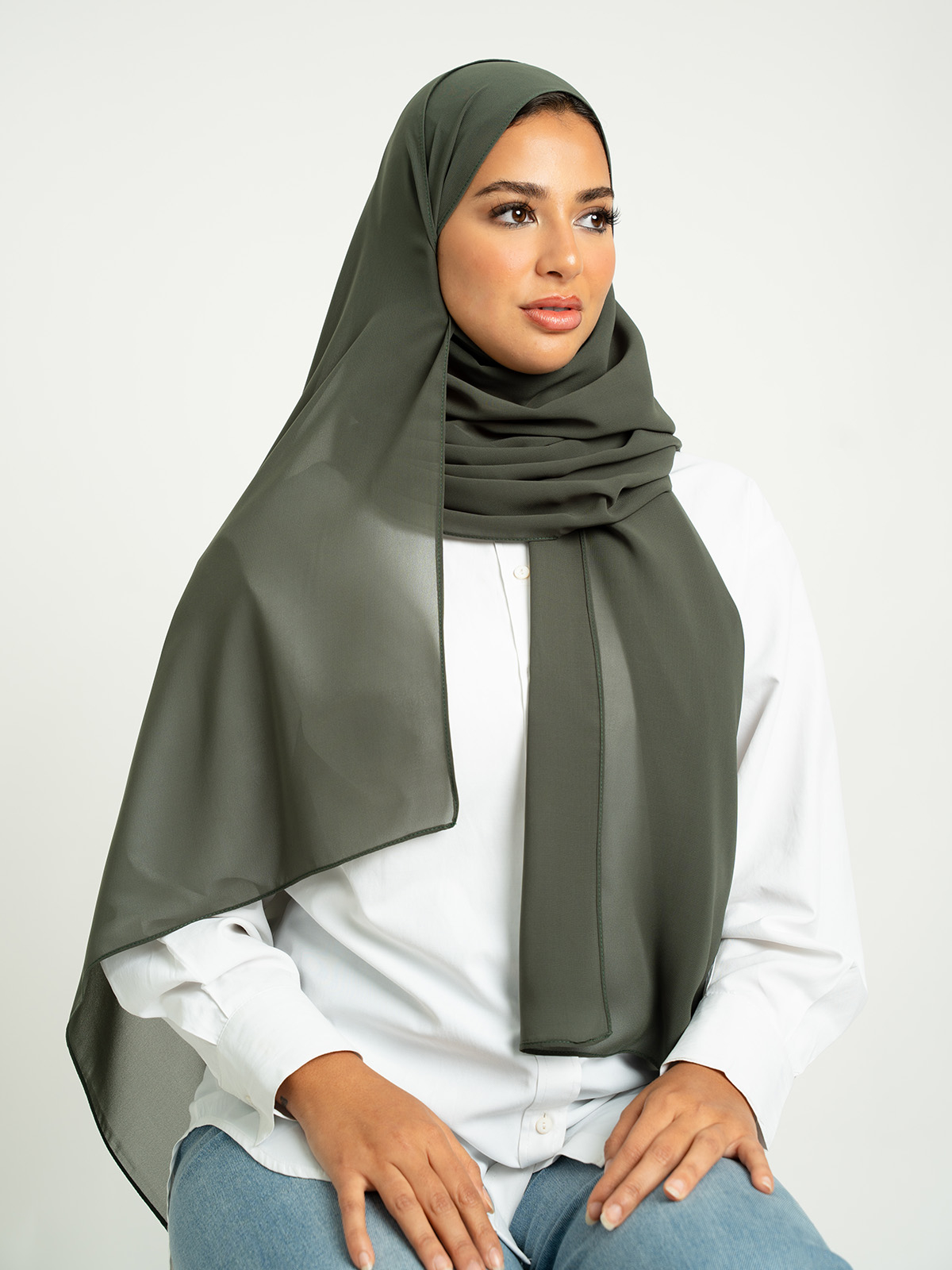 Avocado Green Plain Laser Tarha