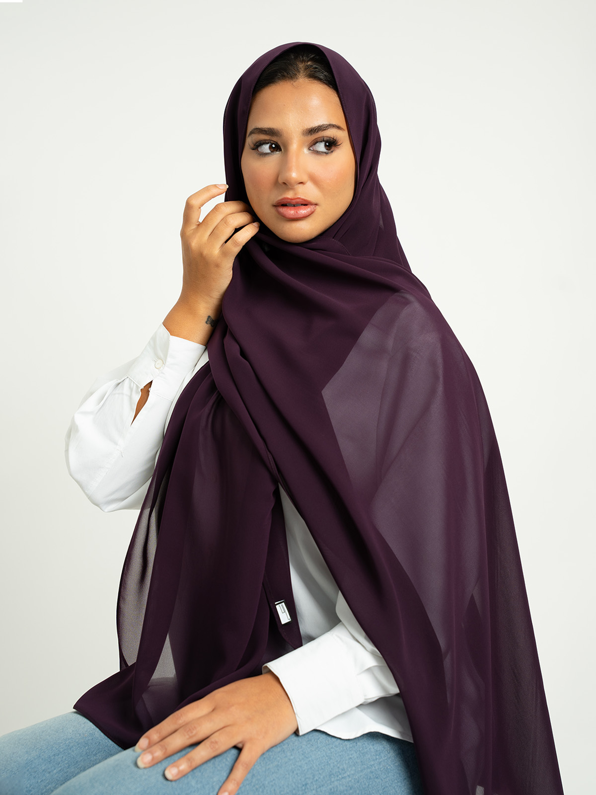 Plum Berry Plain Laser Tarha