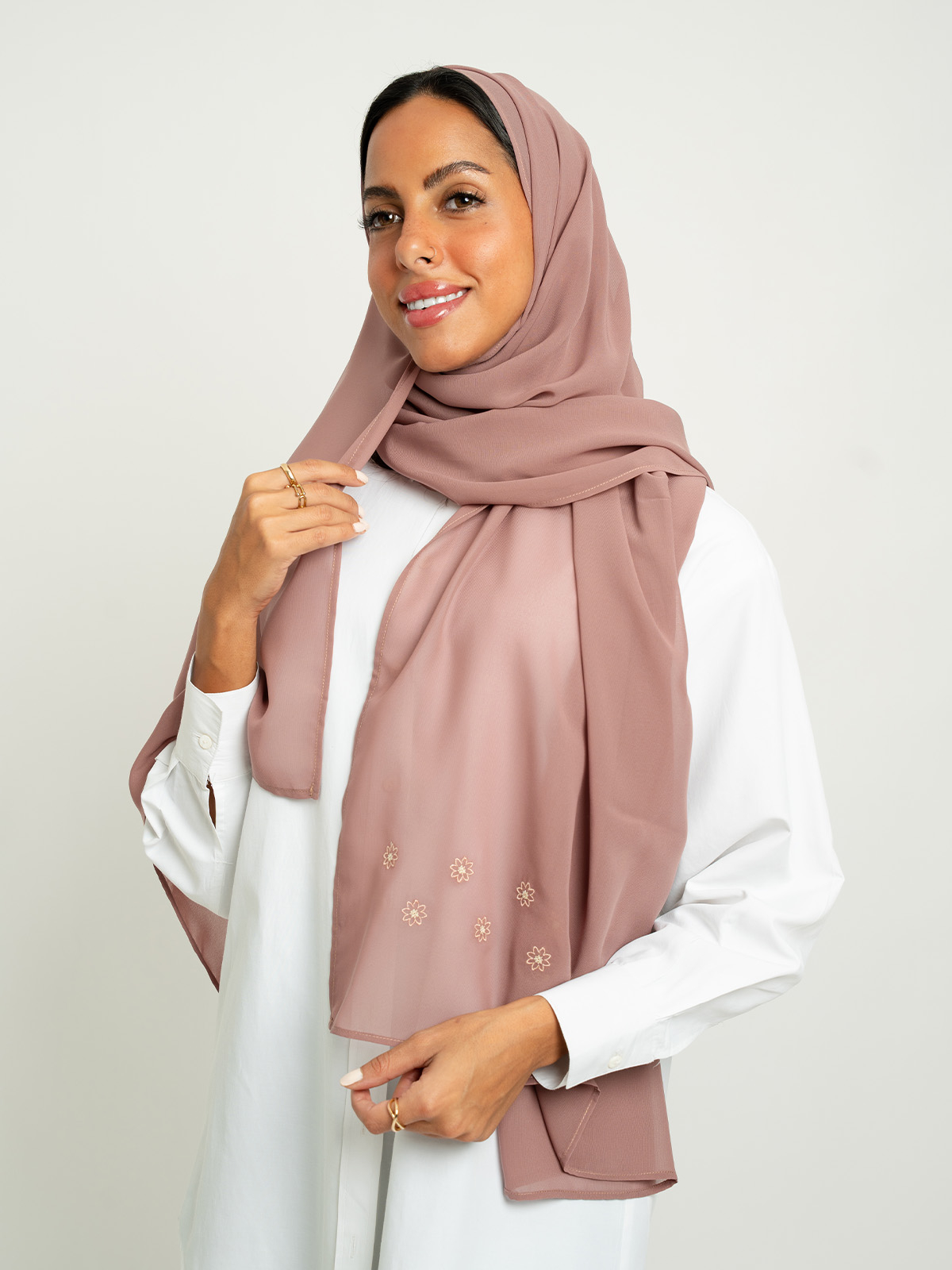 Pink Nude Scattered Roses Laser Tarha