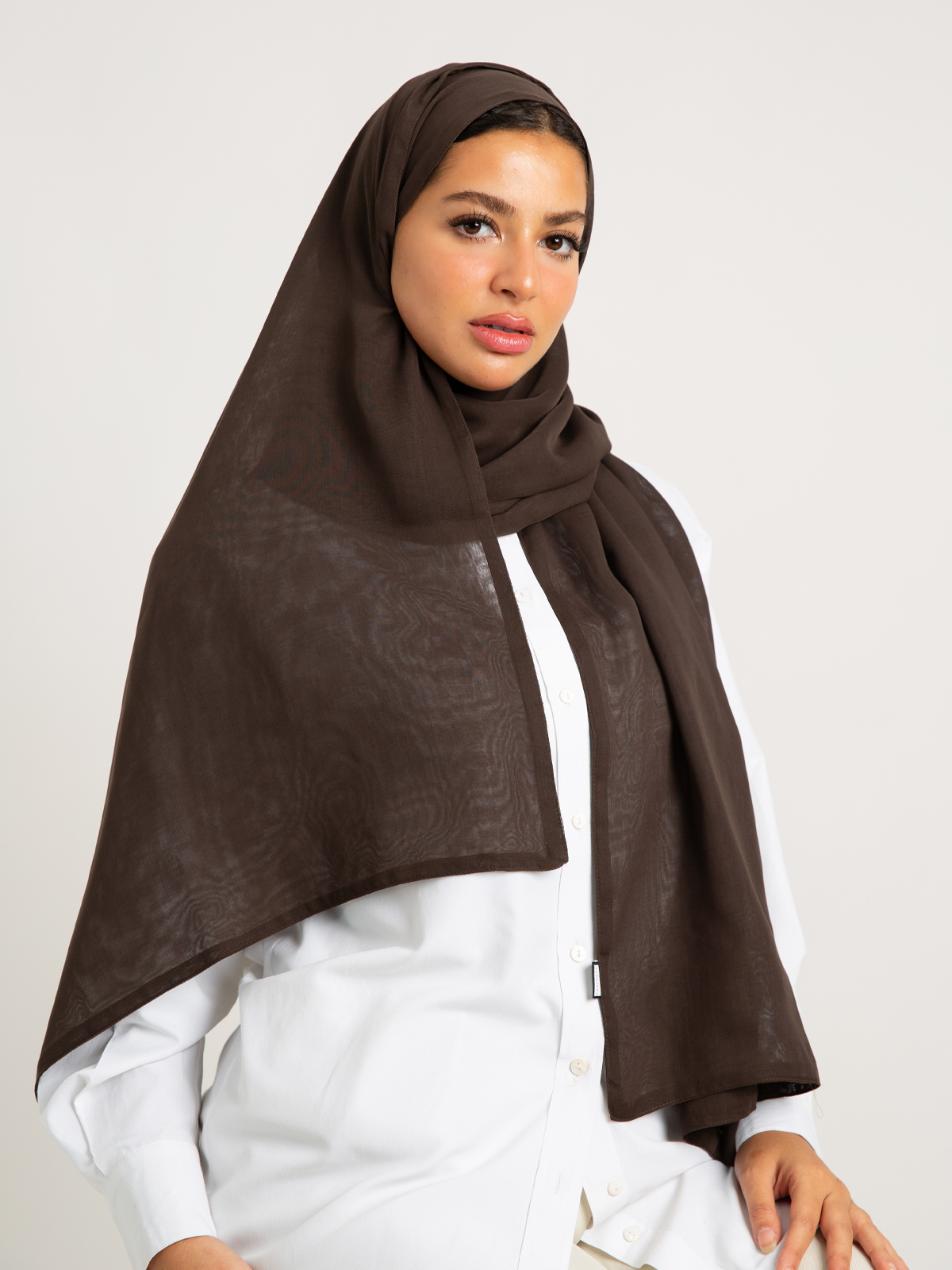 Choco Brown Voile Tarha