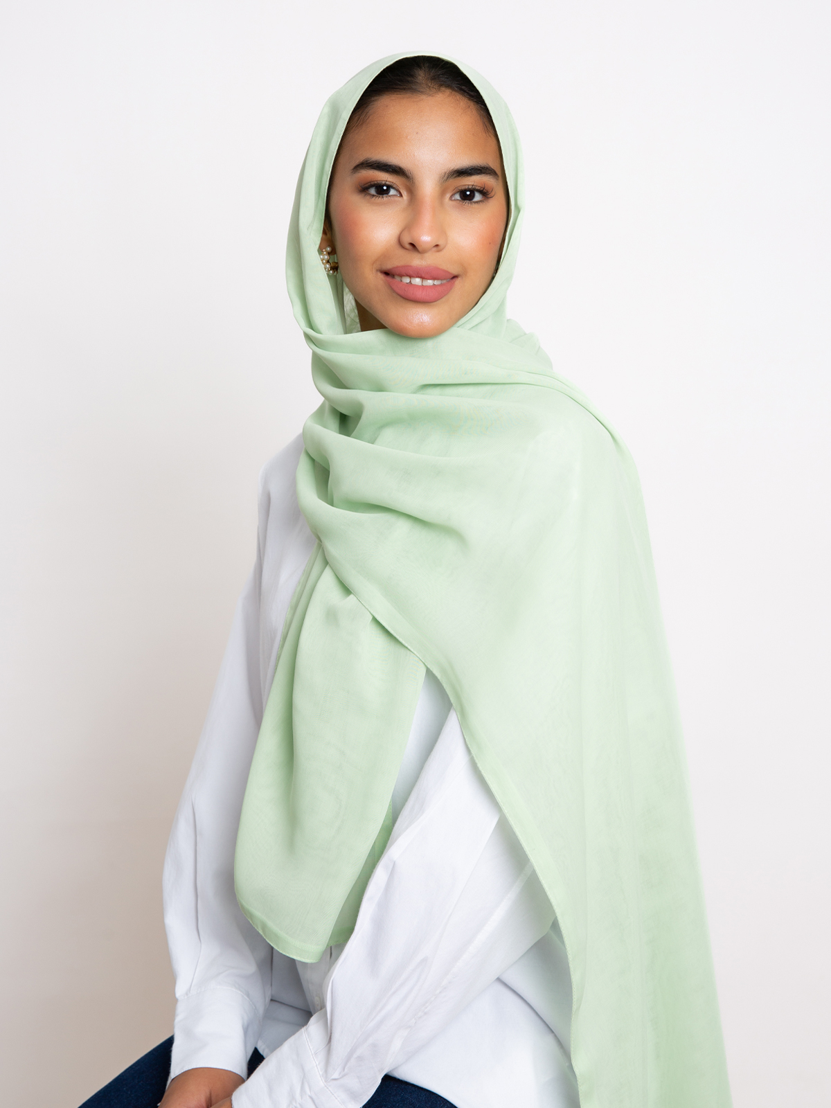 Apple Green Voile Tarha