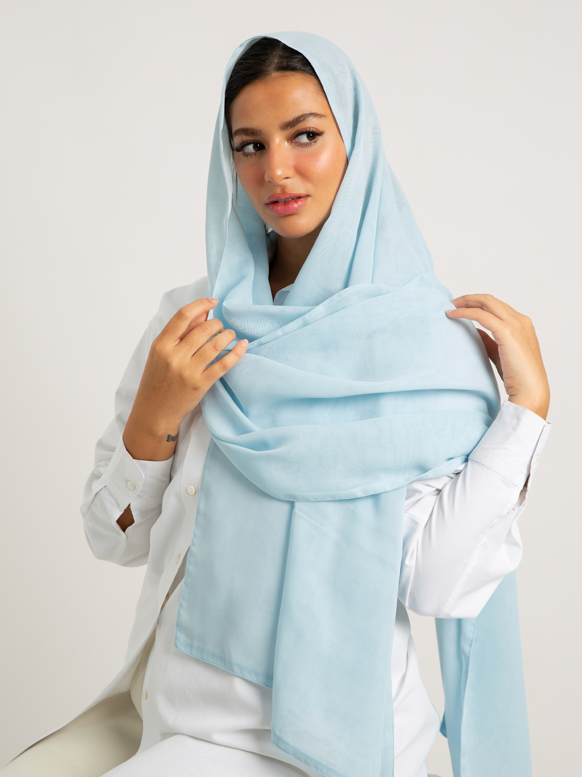 Baby Blue Voile Tarha