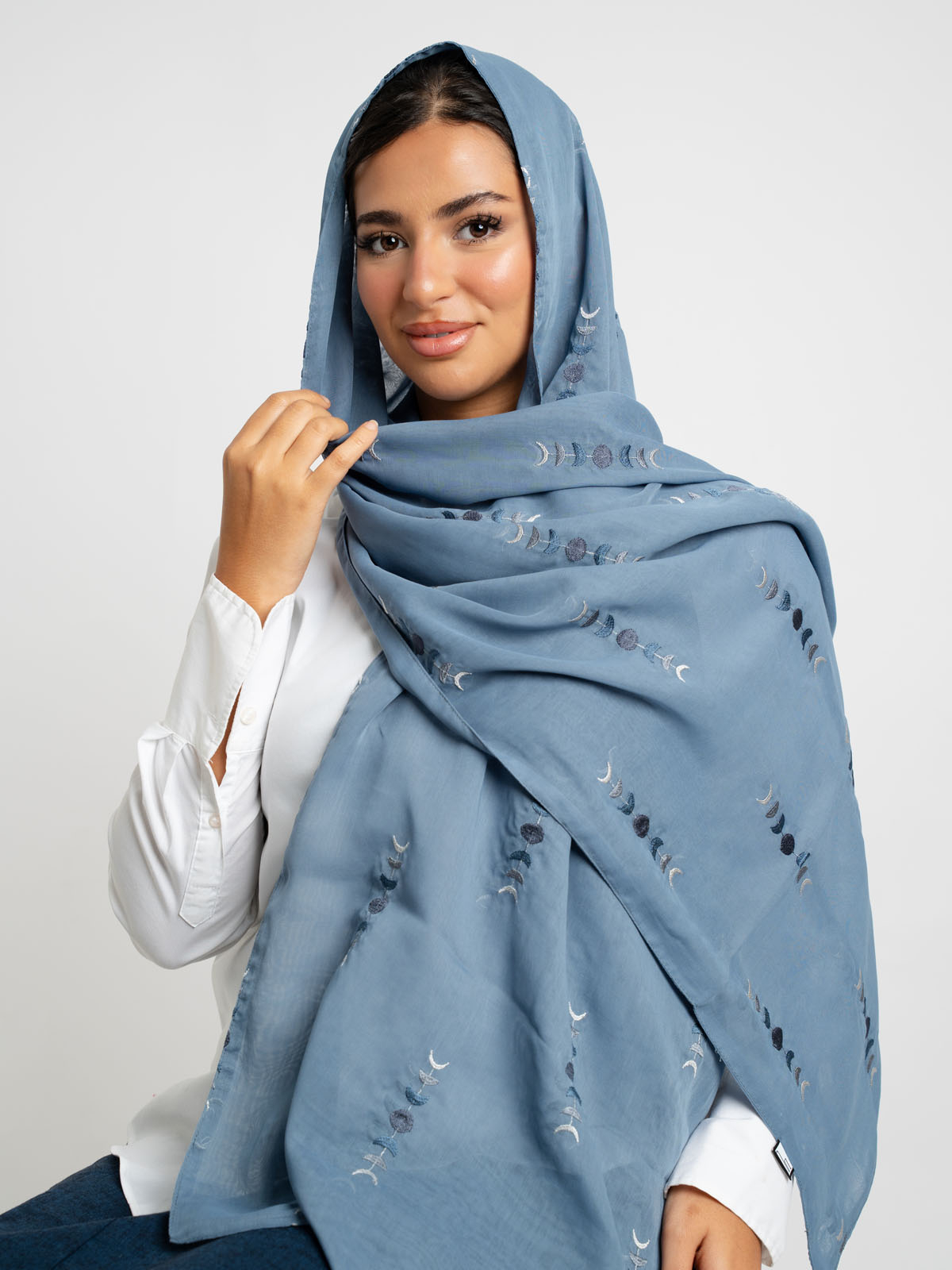 Blue Moon Fade Double Voile Tarha