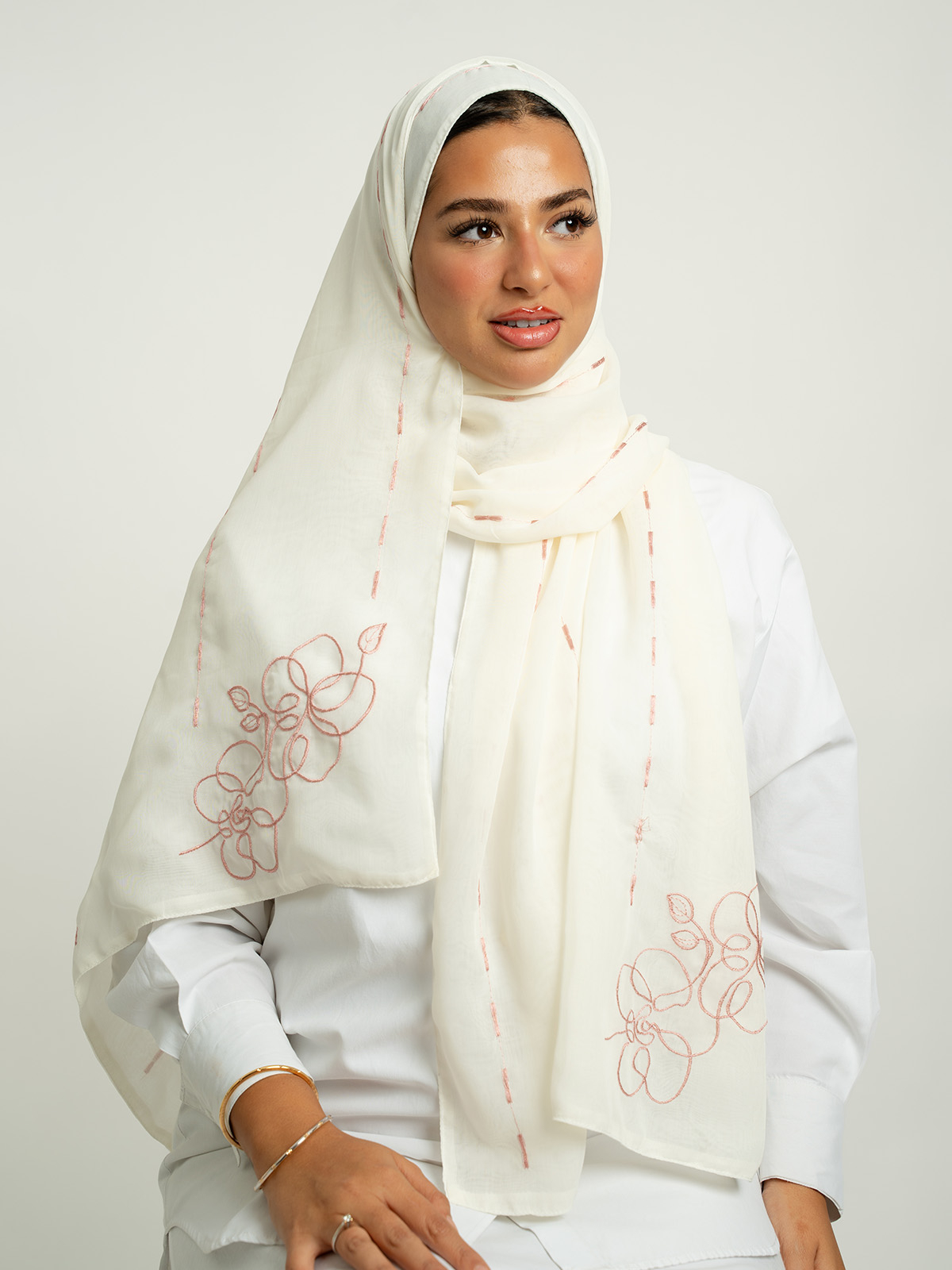Off-White Painter Flower Double Voile Tarha