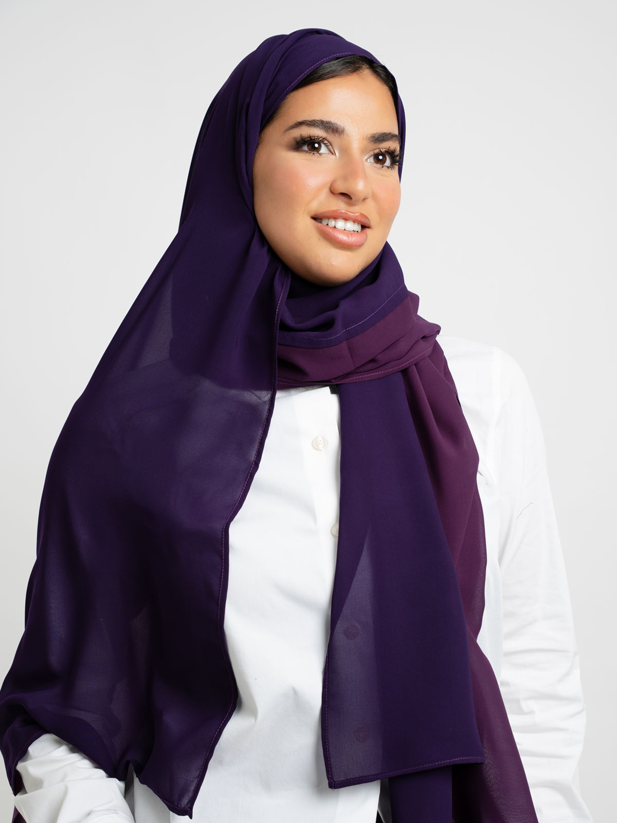 Mauve Shades Half-Half Laser Tarha