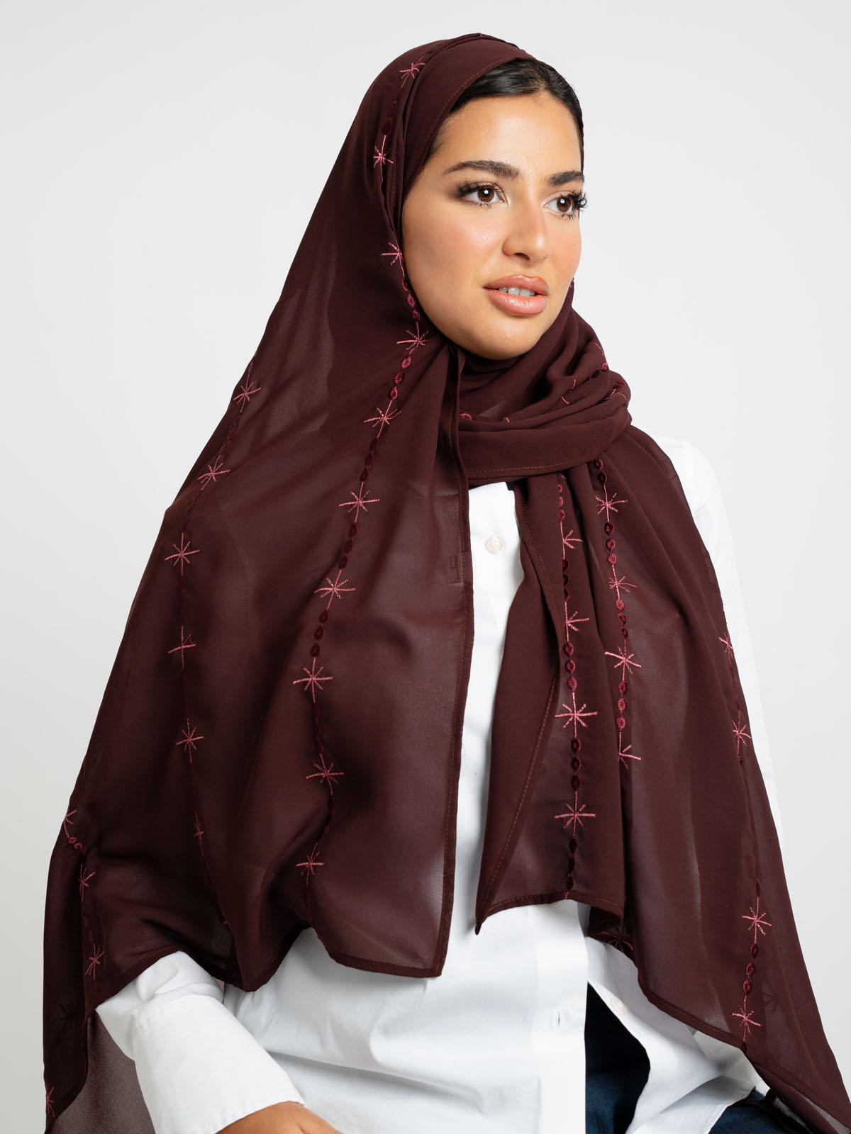 Maroon Galaxy Threads Laser Tarha