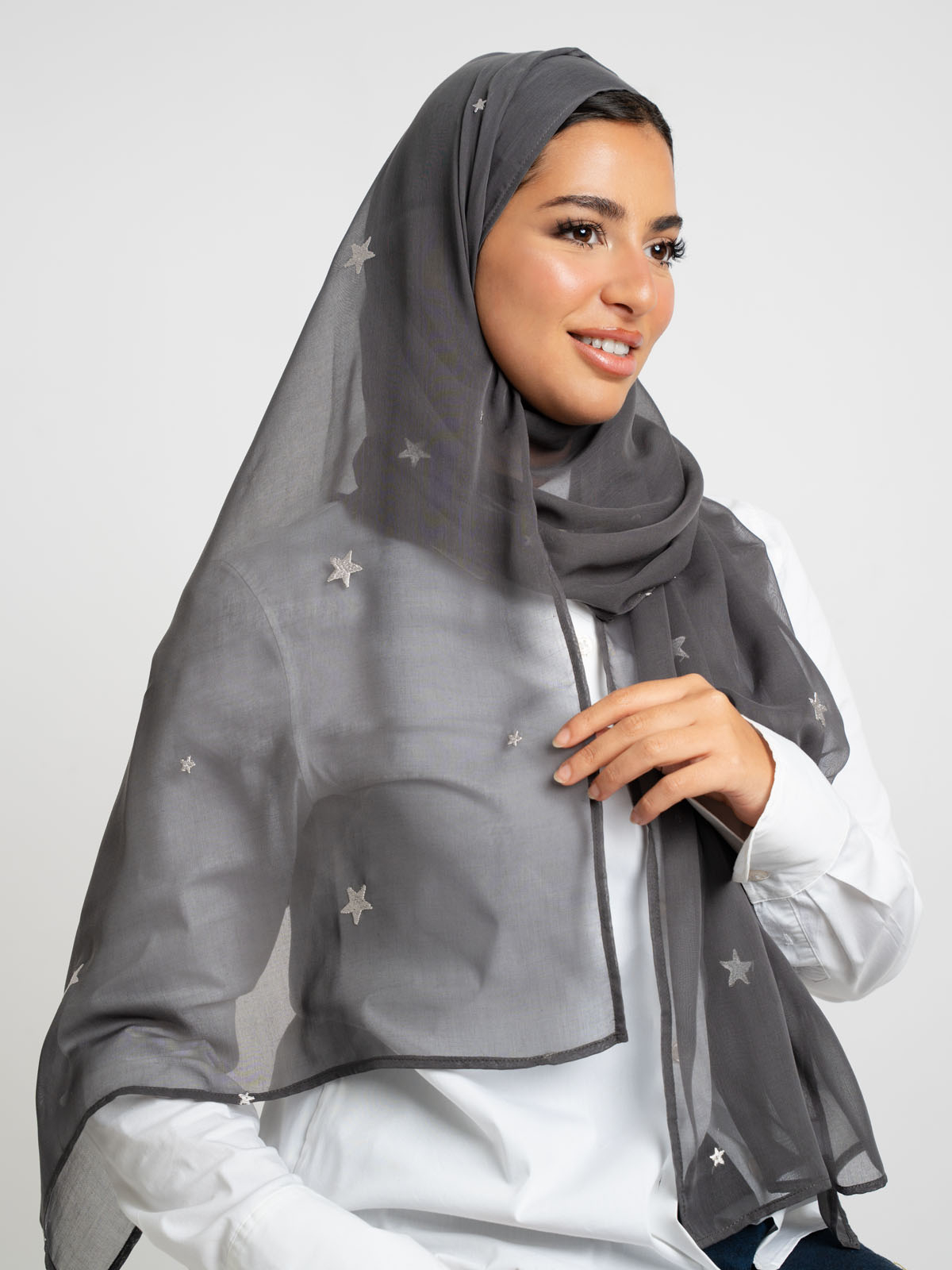 Gray Stars Single Voile Tarha