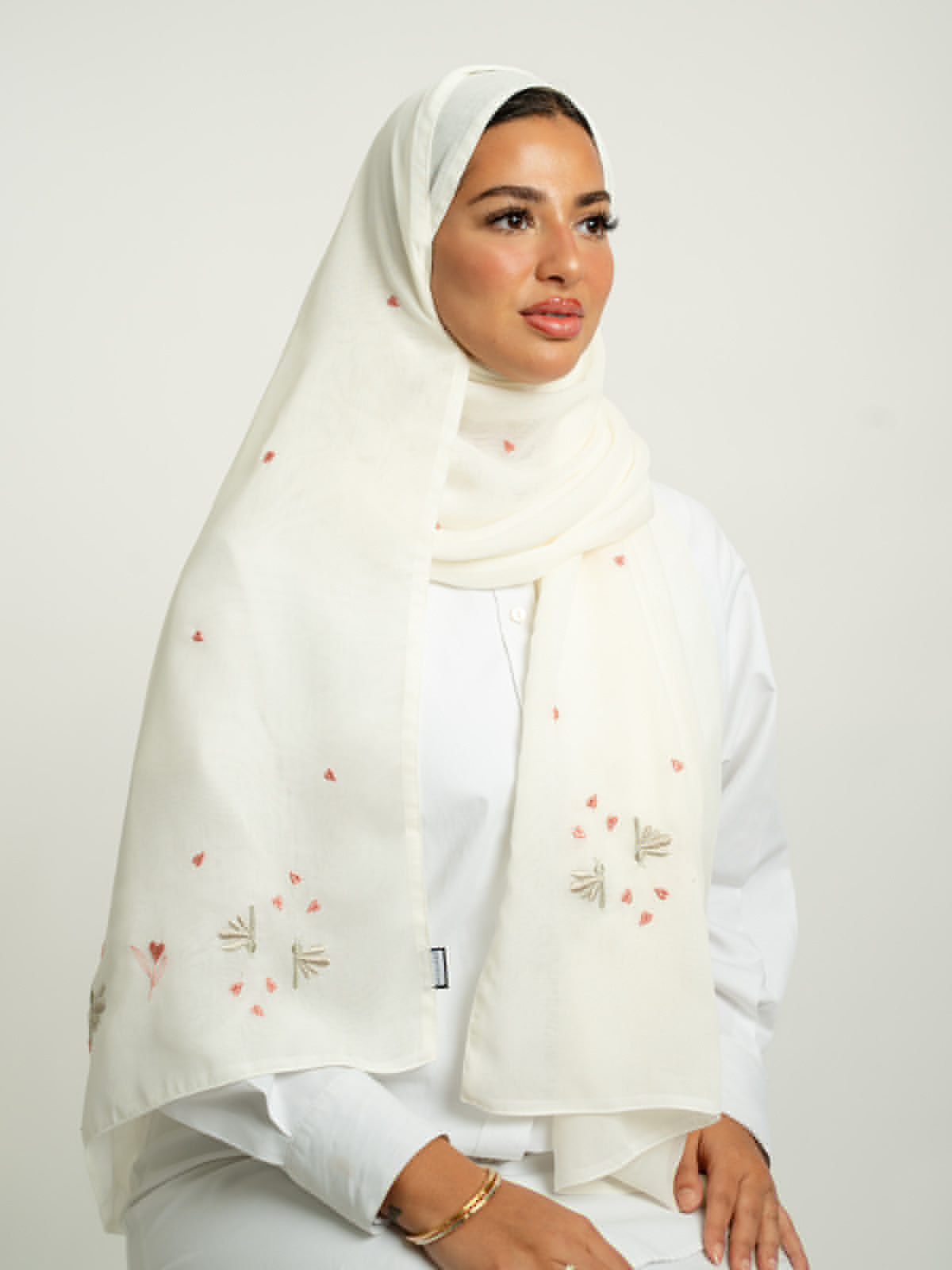 Off-White Butterfly Dance Double Voile Tarha