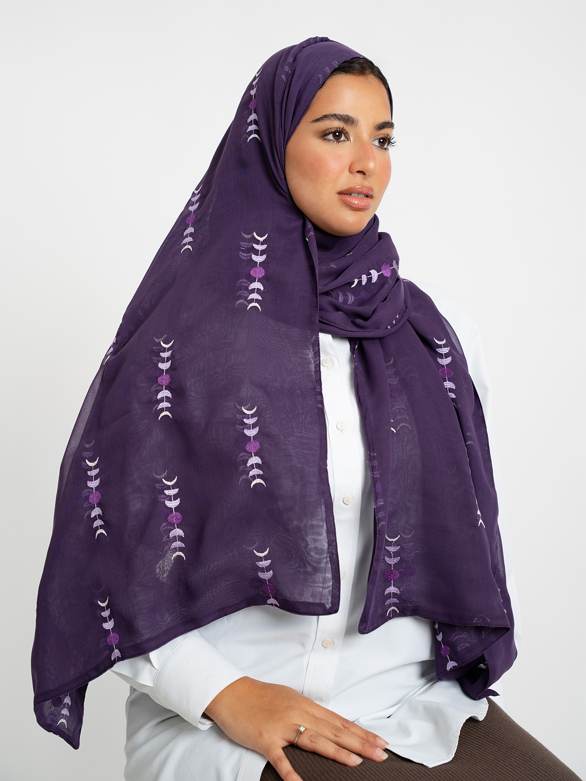 Lilac Moon Fade Double Voile Tarha