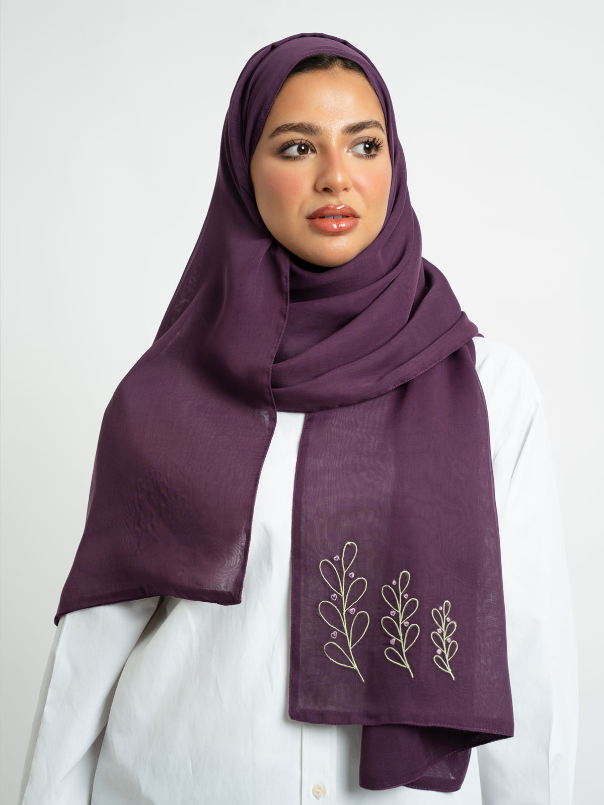 Mauve Love Twigs Double Volie Tarha 