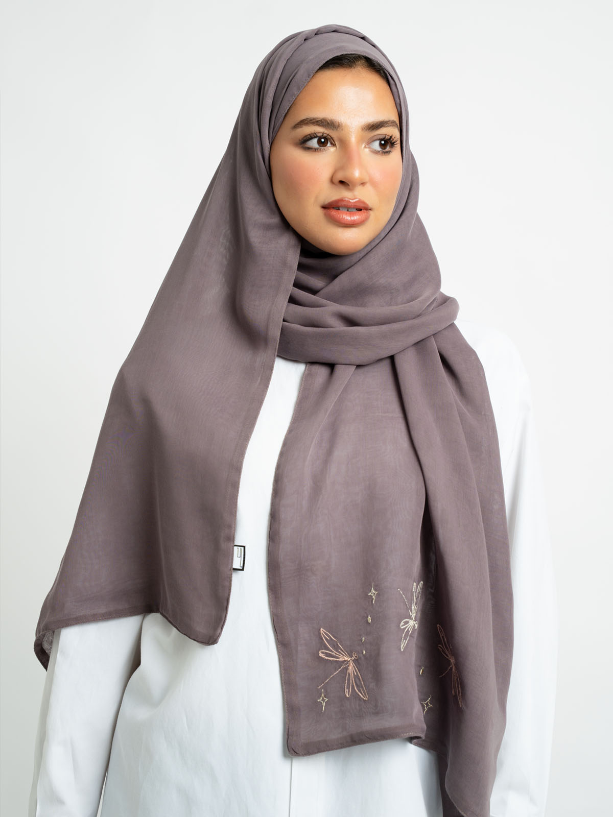 Titanium Whimsy Dragonfly Double Voile Tarha 