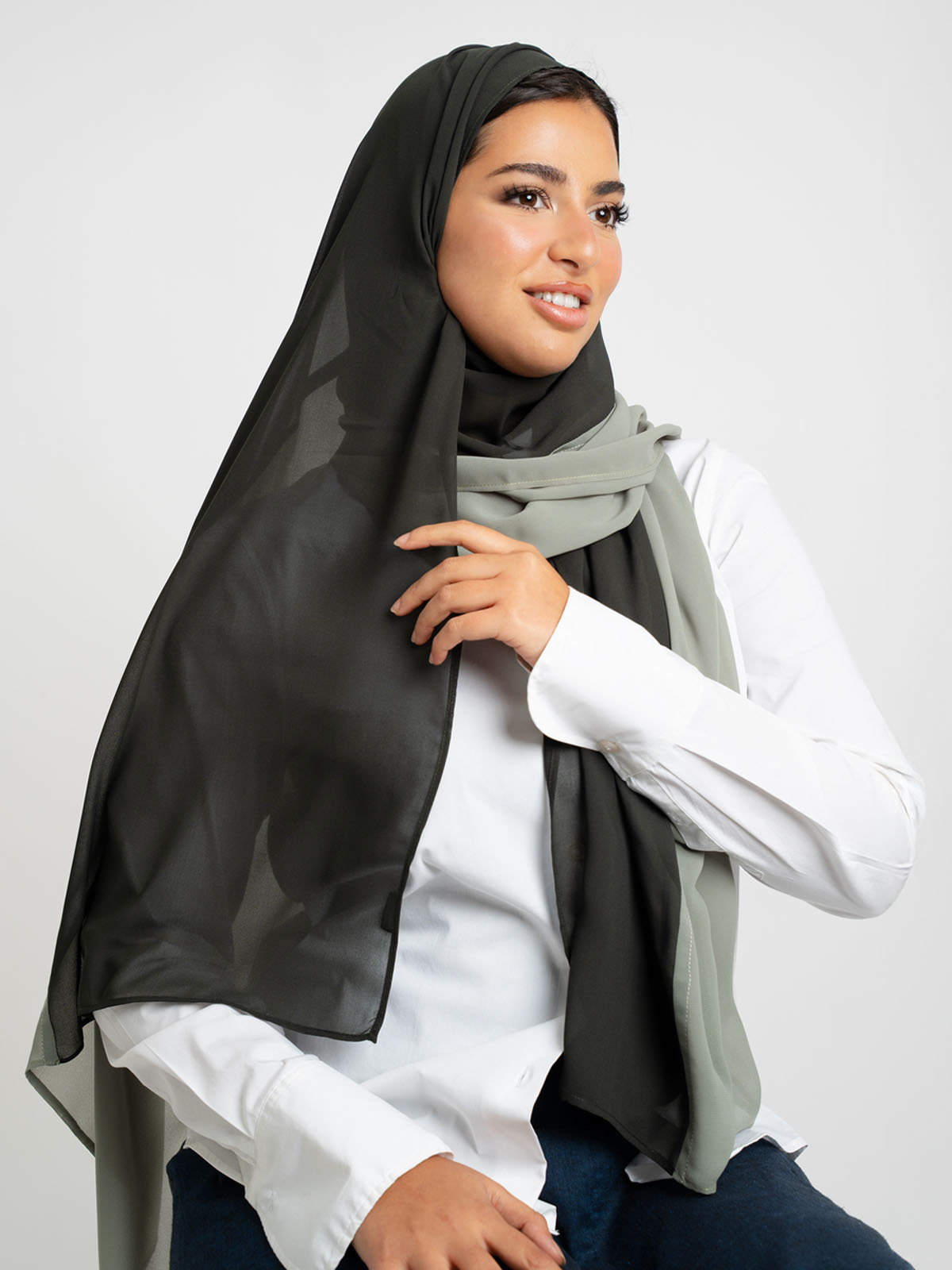 Apple Green Shades Half-Half Laser Tarha