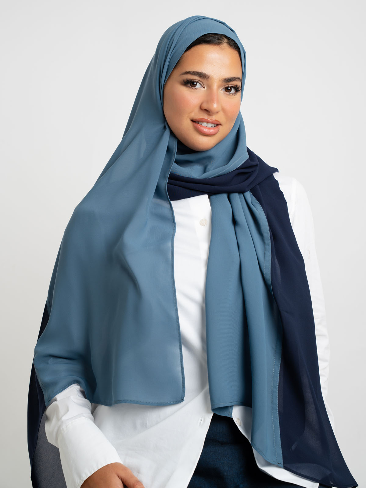 Navy Shades Half-Half Laser Tarha