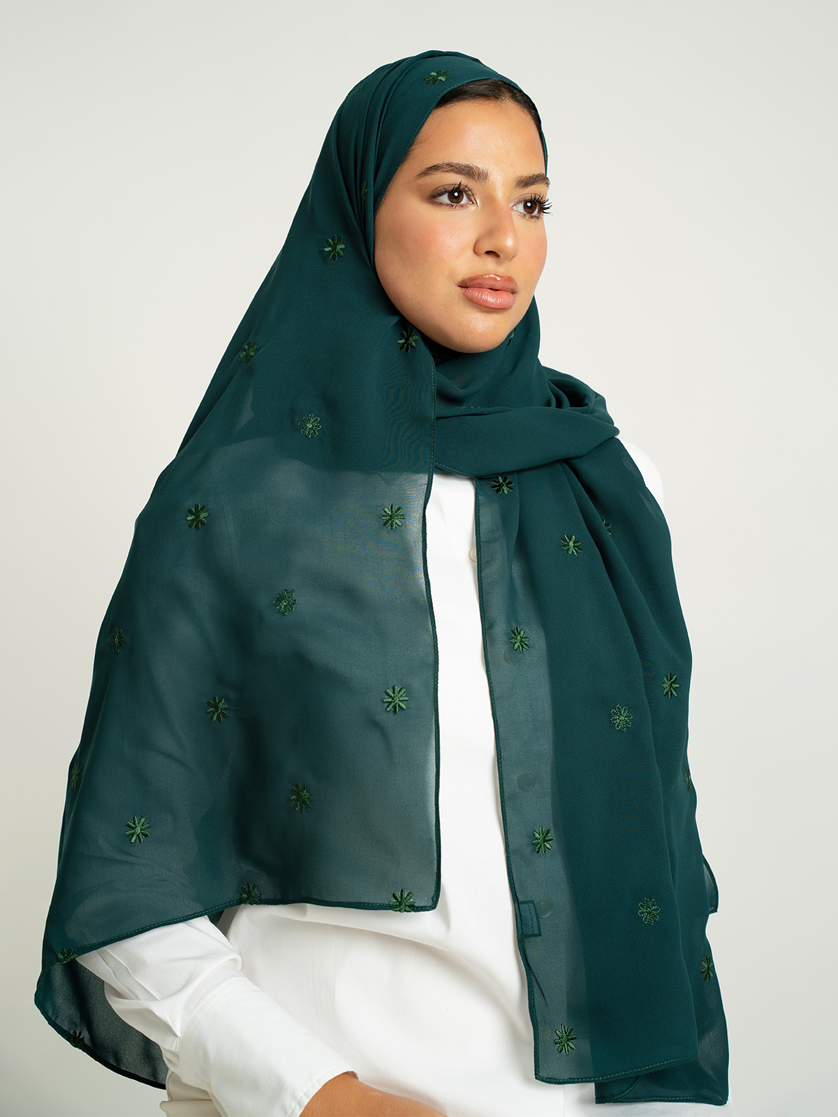 Grass Green Petite Petals Laser Tarha