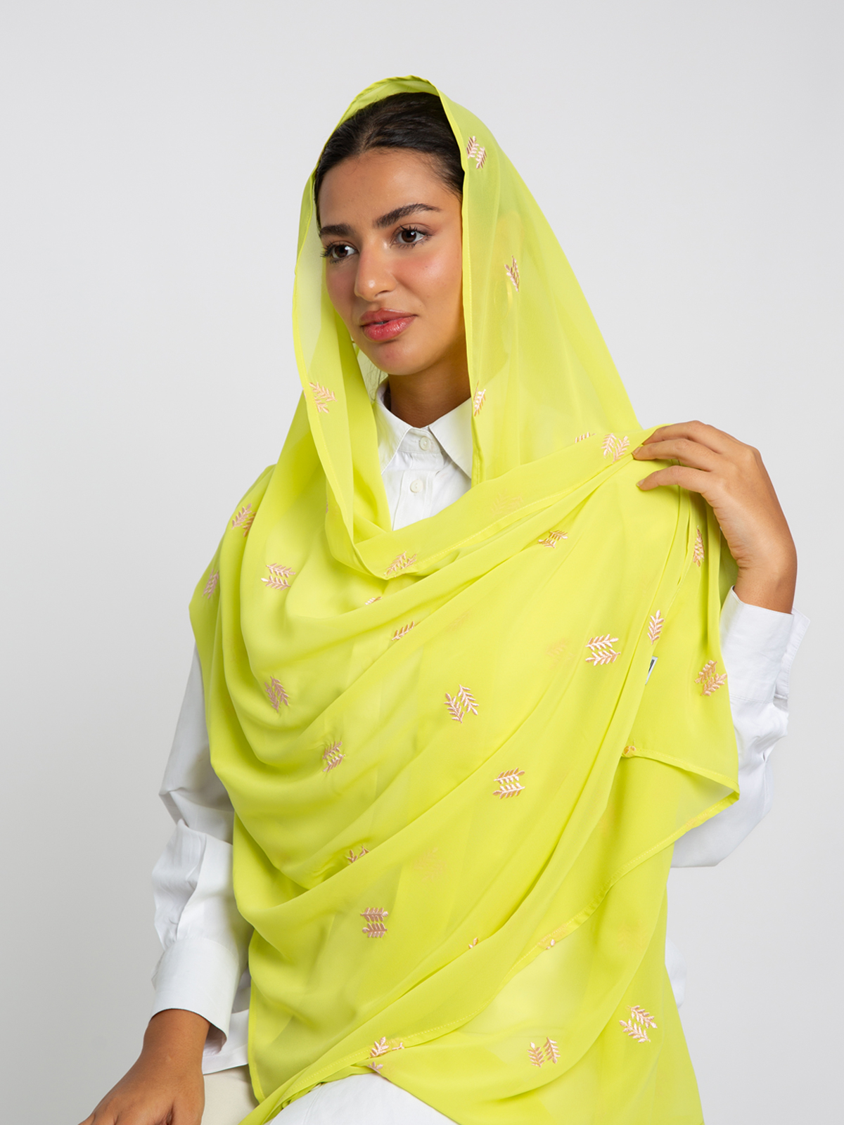 Neon Yellow Sanabel Laser Tarha