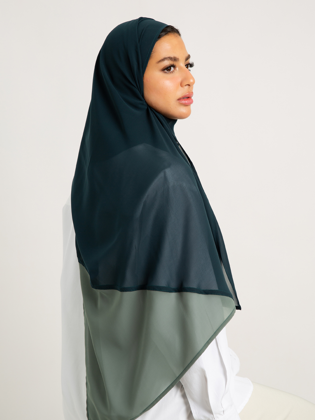 Teal with Green Triangle Laser Tarha