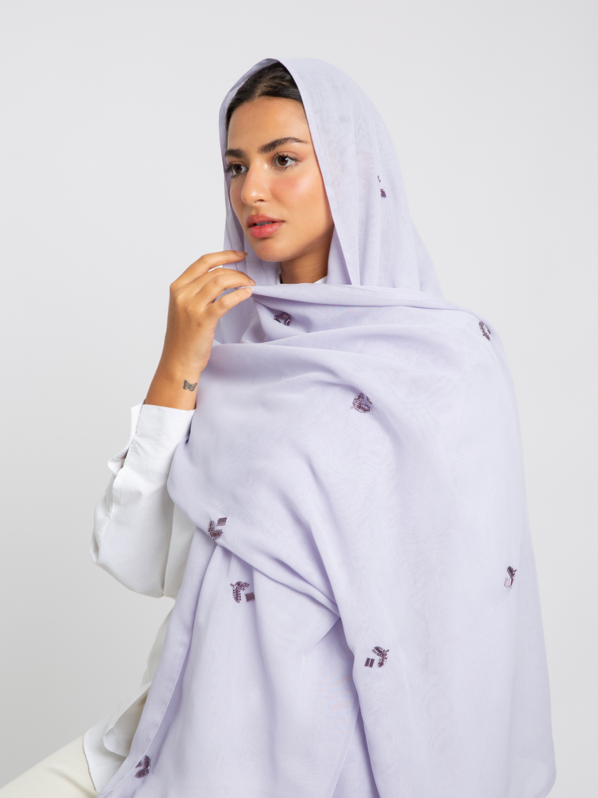 Lavender Petal Trace Voile Tarha
