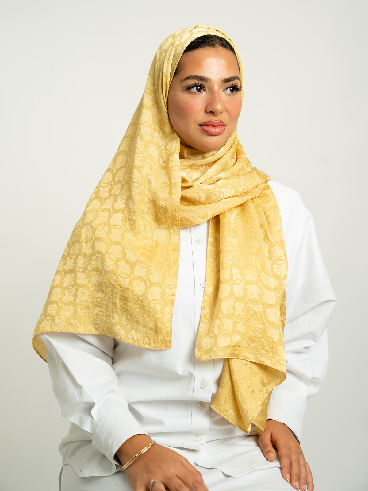 Dijon Circle pattern cotton hijab high quality tarha