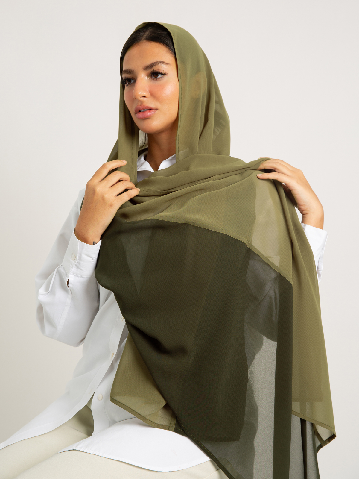 Olive Shades Half-Half Laser Tarha